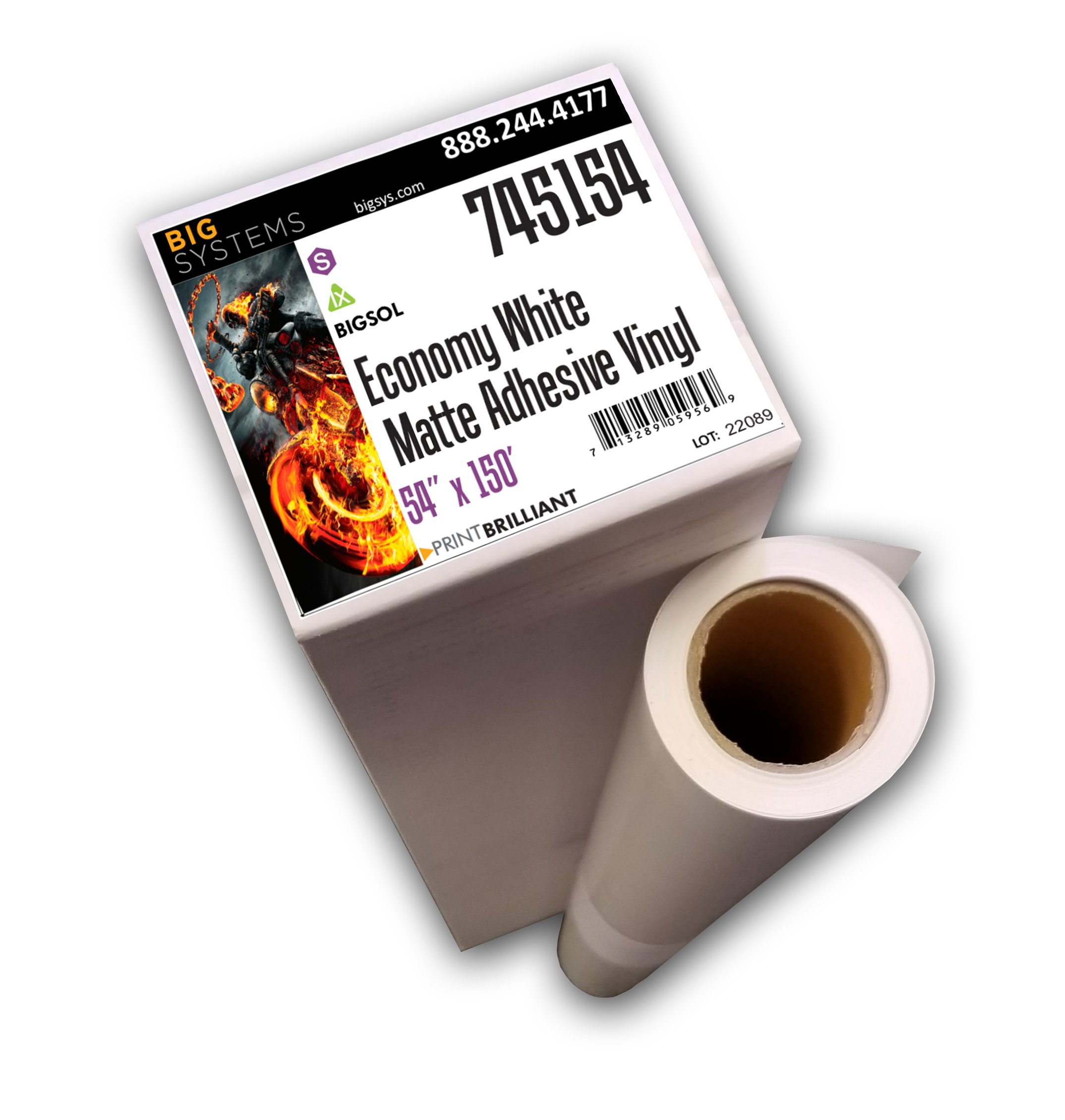 Solvent/Latex Matte Economy Adhesive-Backed Vinyl Roll - 54