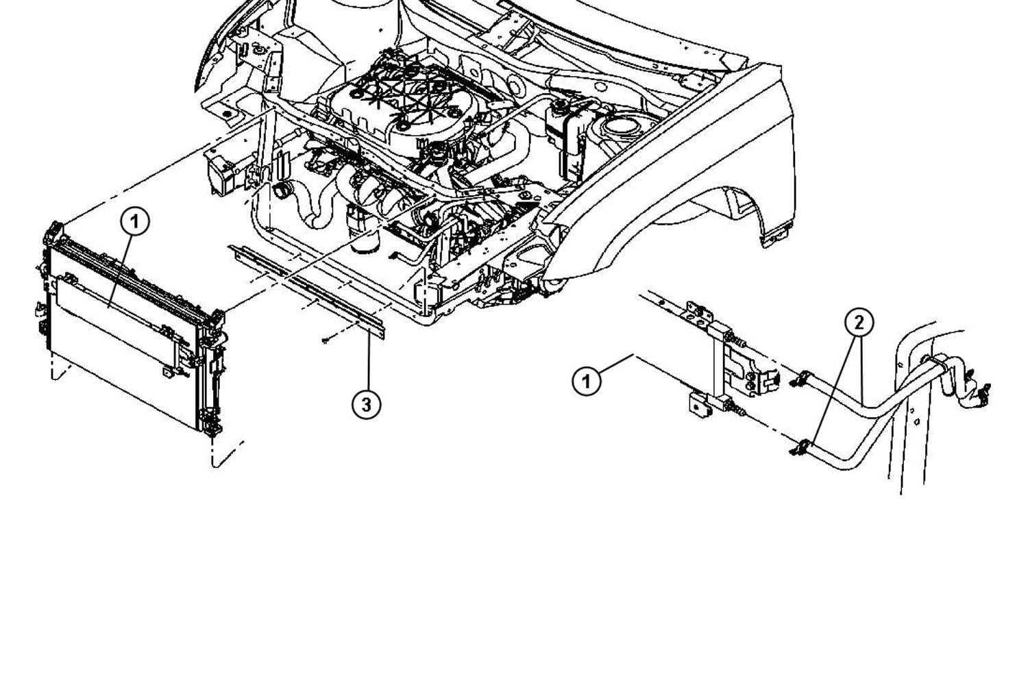 Mopar 5511 1092AB Automatic Transmission Oil Cooler Hose - Replacement for Dodge, Jeep, Chrysler Vehicles - Perfect for Off-Roading & Towing