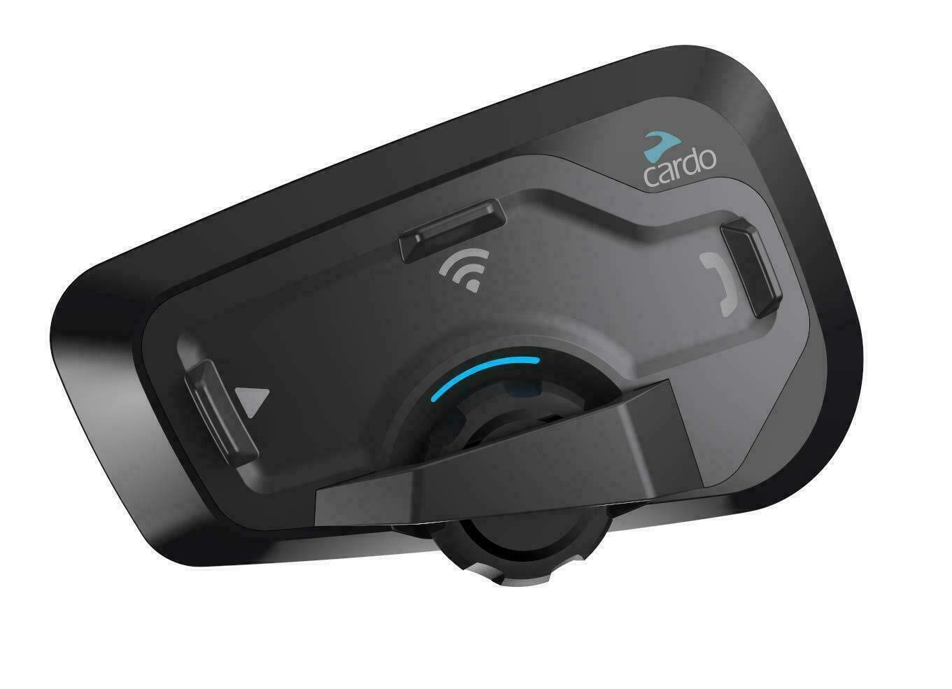Cardo FREECOM 4 Plus Motorcycle Bluetooth Headset - 4-Way Intercom System for Group Riding (Black, Single Pack) - Perfect for Adventure Tours, Road Trips & Daily Commuting