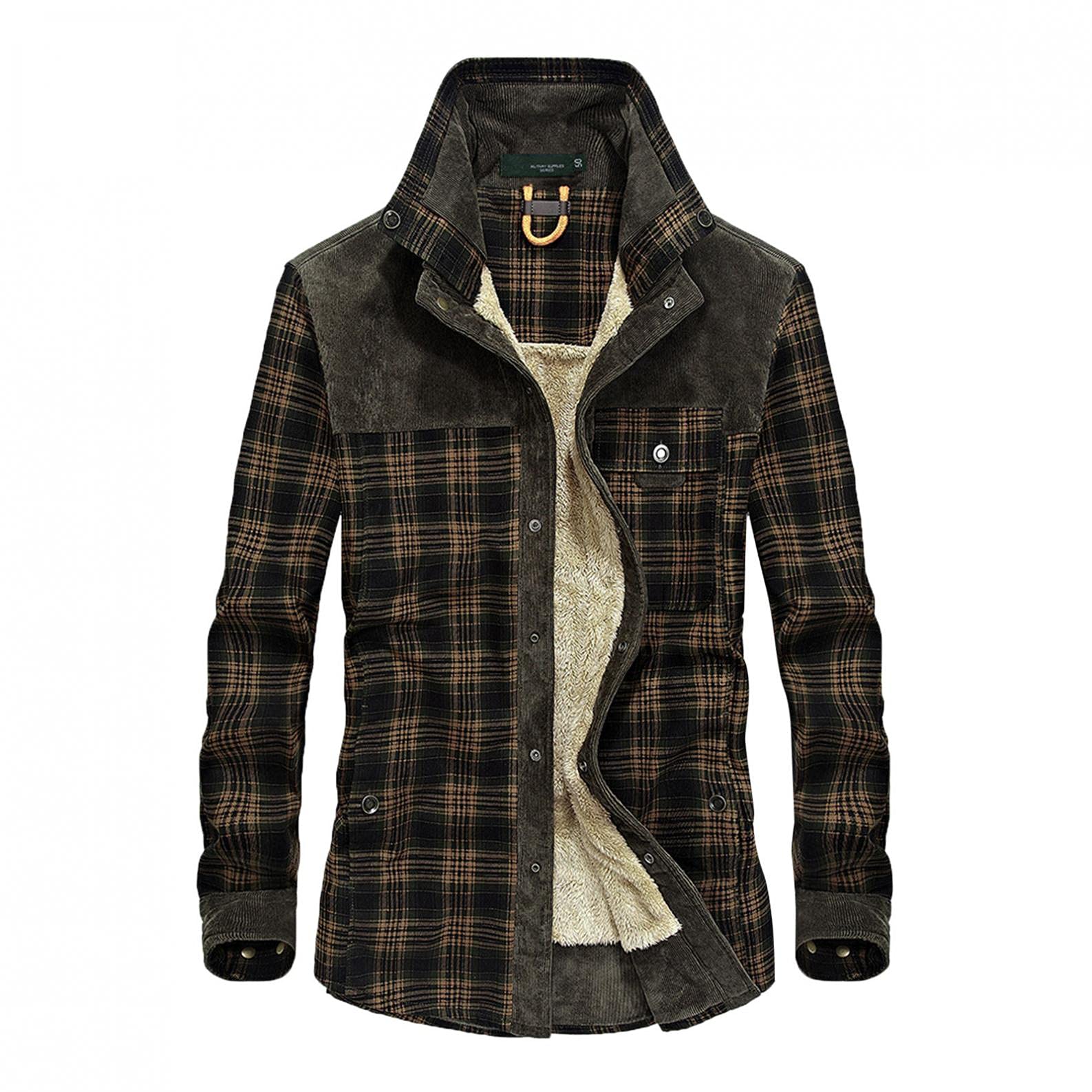 Men's Cotton Plaid Flannel Shirts - Lightweight Winter Jacket, Regular Fit Casual Button Down Shirts for Outdoor Activities, Camping & Fall Fashion | Warm & Comfortable Outerwear