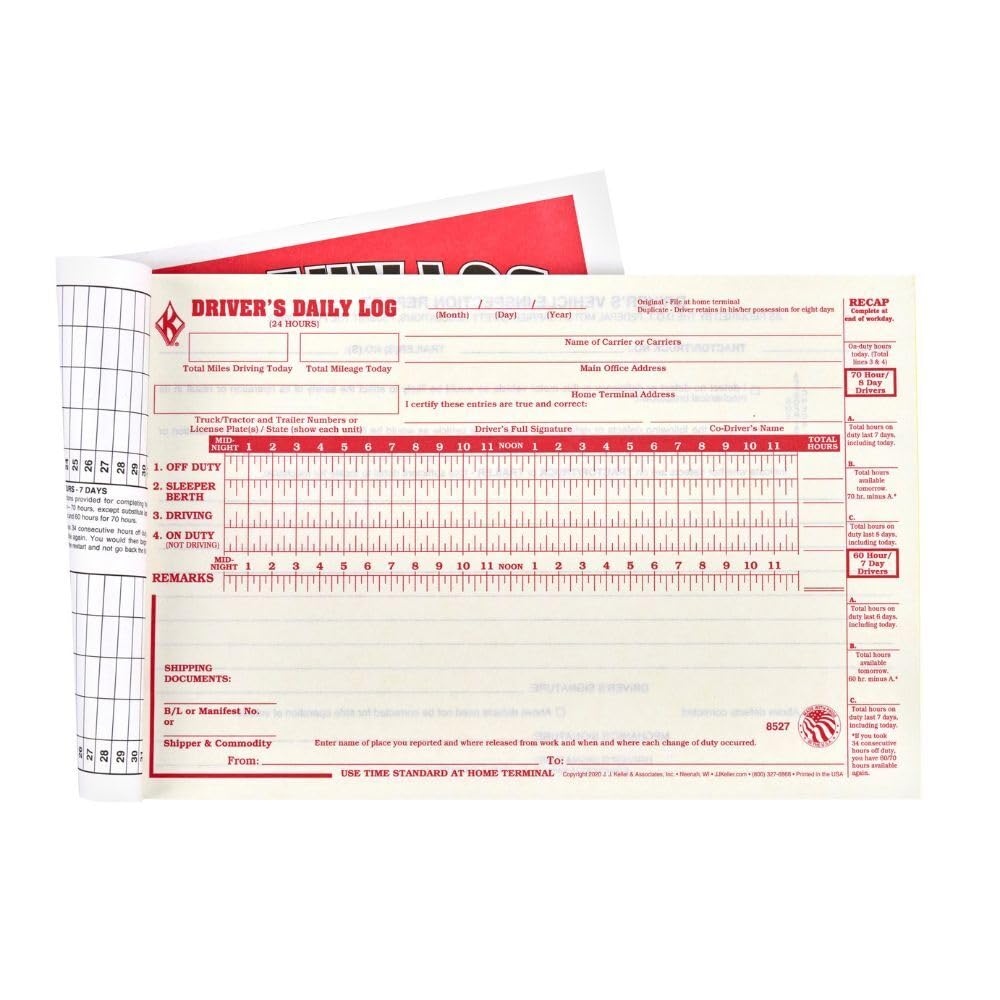 J. J. Keller Driver Daily Log Book 10-Pack - 8.5