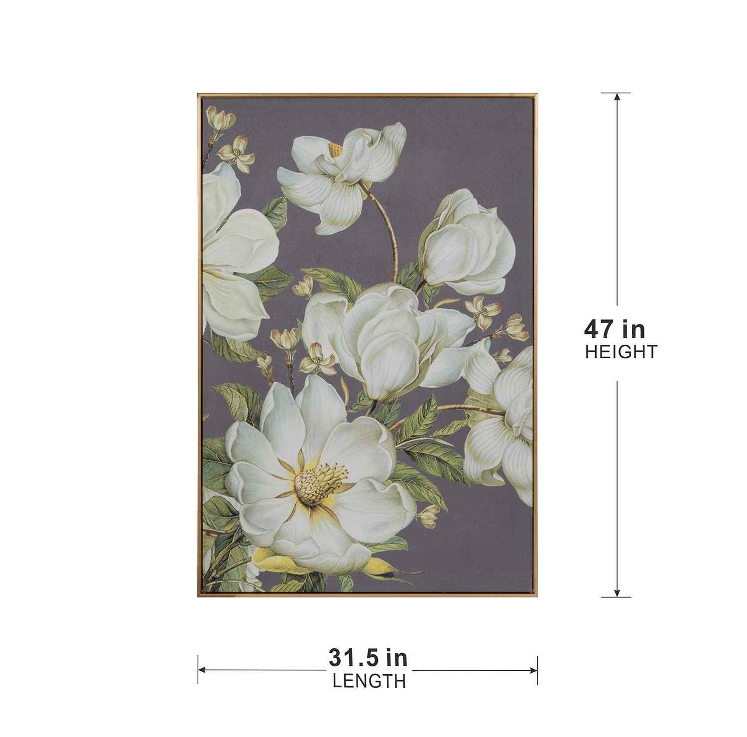 A&B Home Floral Canvas Wall Art - 31.5x47 Inch Modern Botanical Wall Decor for Living Room, Bedroom & Office - Perfect for Home Decoration & Interior Design
