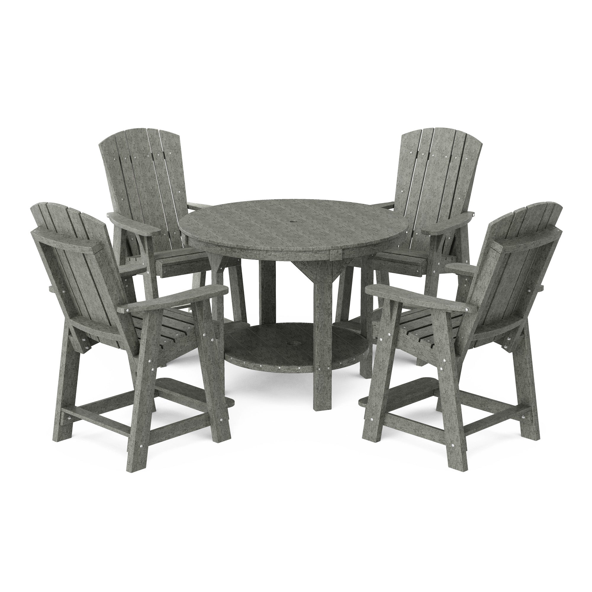Heritage 5-Piece 48-Inch Pub Counter Height Dining Set - Perfect for Kitchen Islands, Breakfast Bars & Small Space Entertaining