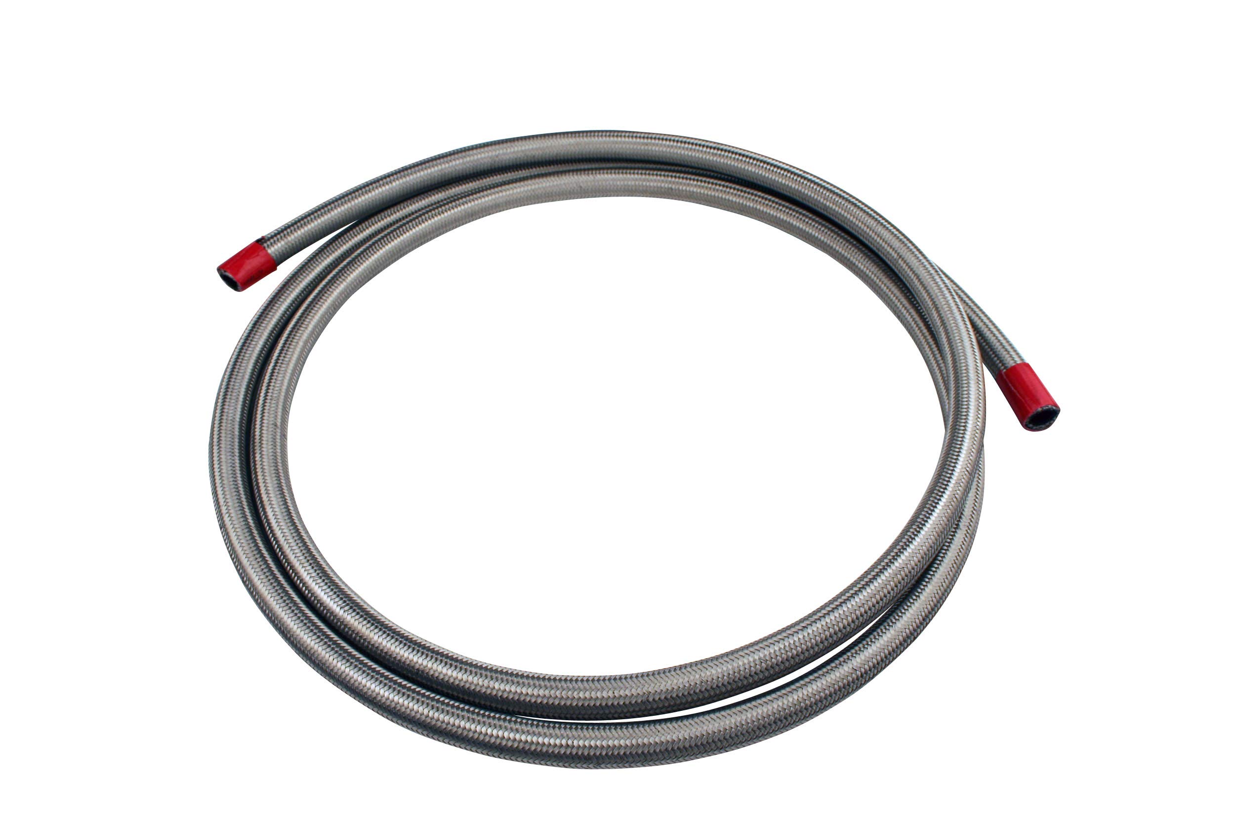 Aeromotive 15705 AN-08 Stainless Steel Braided Fuel Hose - 8 Foot High Performance Fuel Line for Racing, Hot Rods & Custom Car Builds
