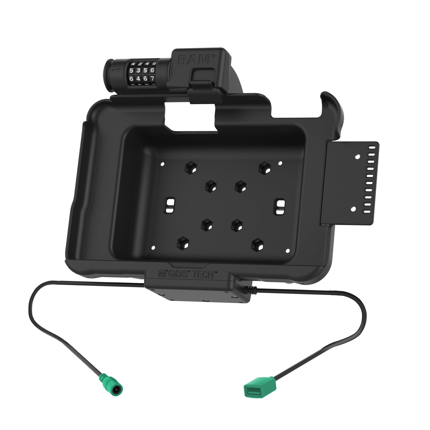 GDS® Secure Combo Locking Power & Data Dock for Zebra ET5x 8.3/8.4 Series - RAM HOL ZE10PDCLU | Charging Station with Anti-Theft Protection for Warehouse & Retail Use