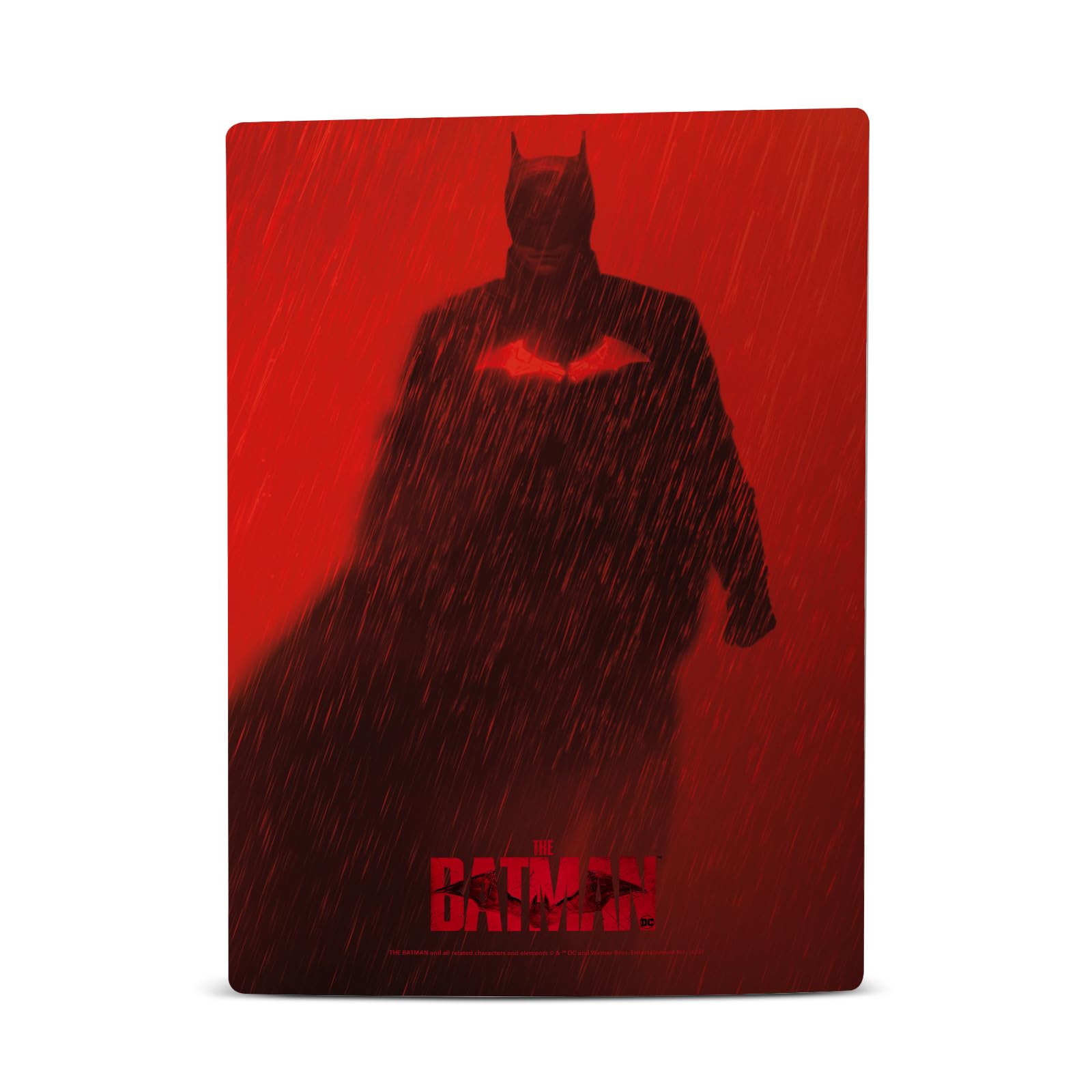 Officially Licensed The Batman Red Rain Neo-Noir Vinyl Faceplate & Decal for PS5 Disc Edition & DualSense Controller - Premium Gaming Skin with Poster Art - Perfect for Batman Fans & Gaming Setups