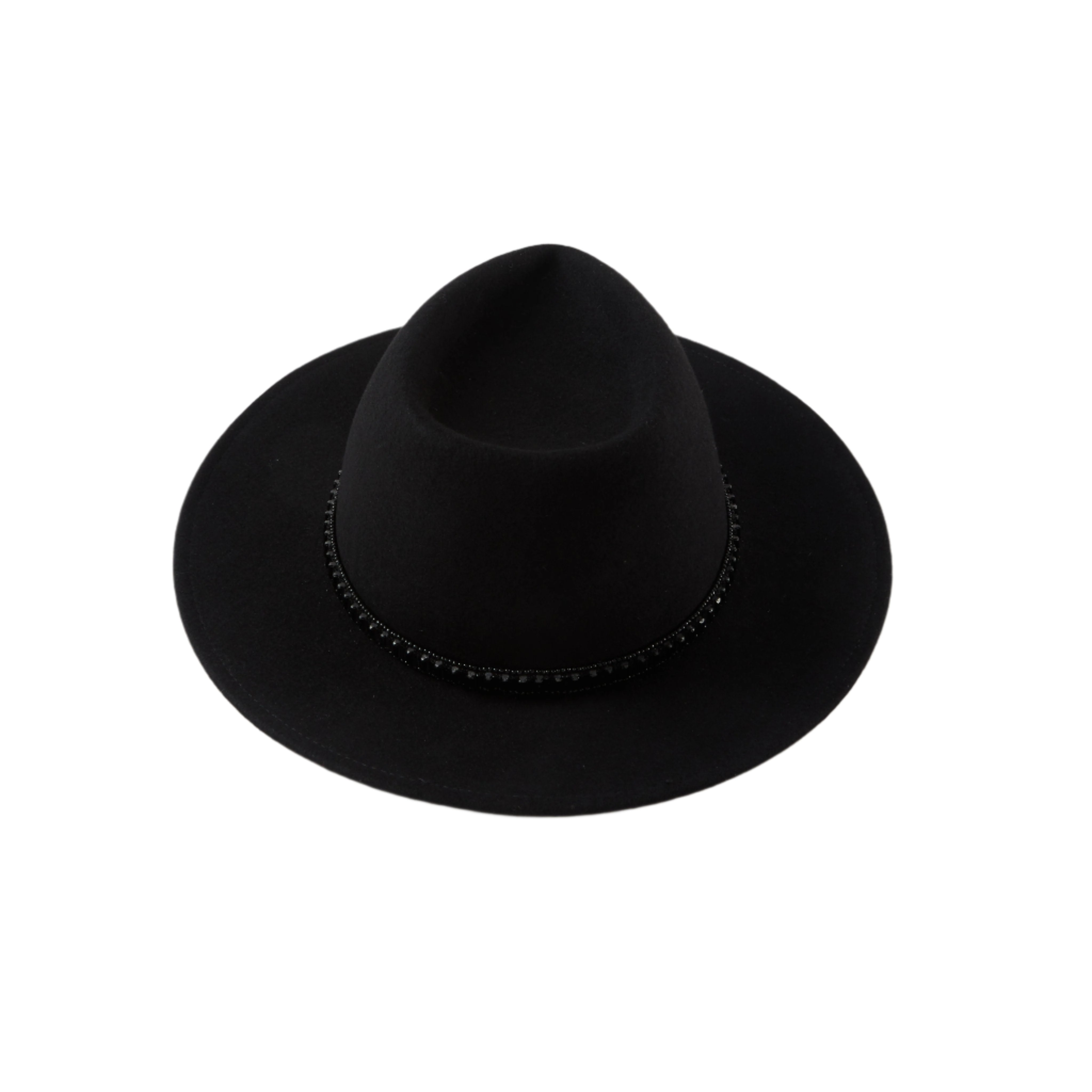 Blaine Crystal Fedora Hat for Women & Men - Elegant Rhinestone Embellished Wide Brim Hat for Parties, Weddings & Special Occasions
