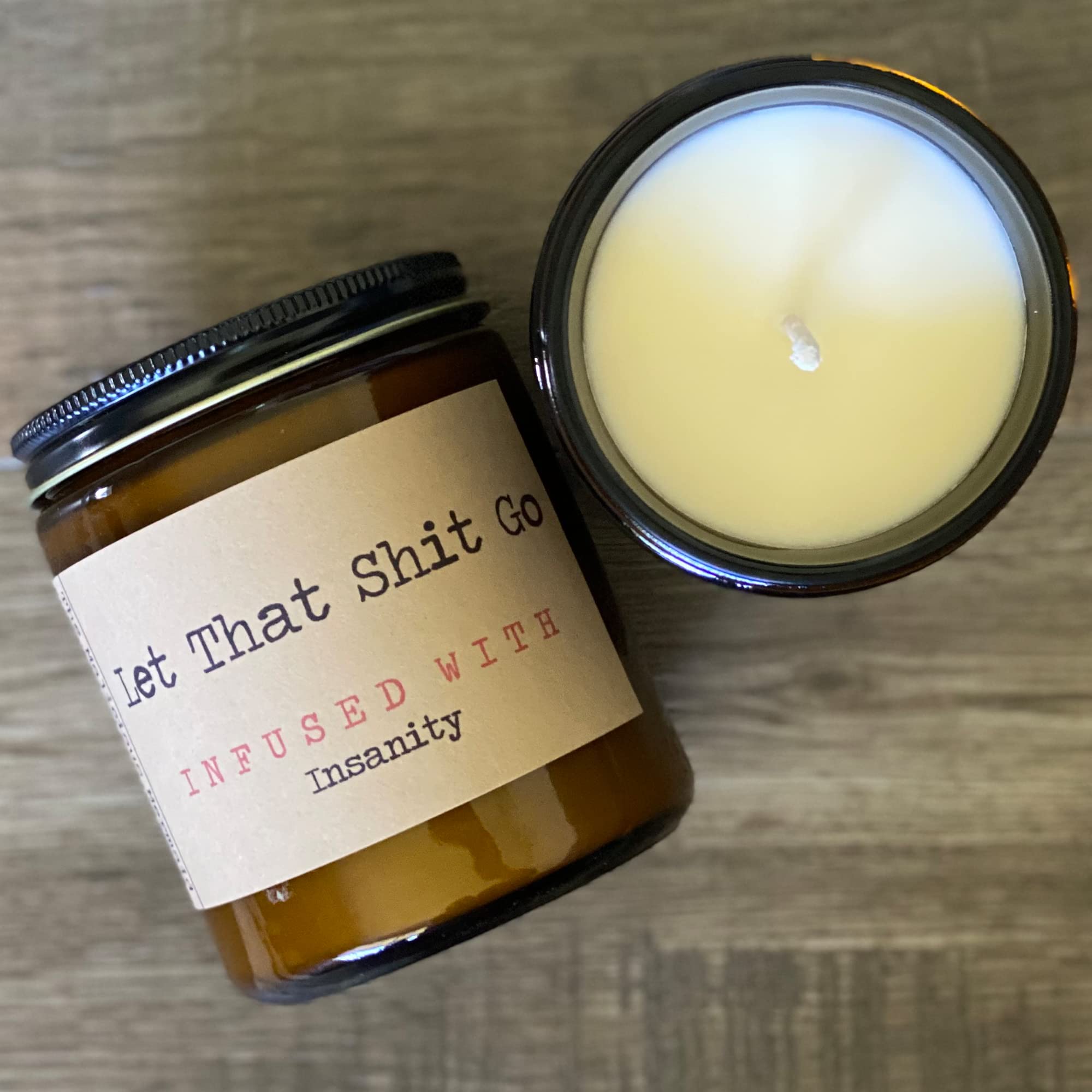 Snarky Mermaid Soy Wax Candle - Amber Jar Scented Candle for Home Relaxation