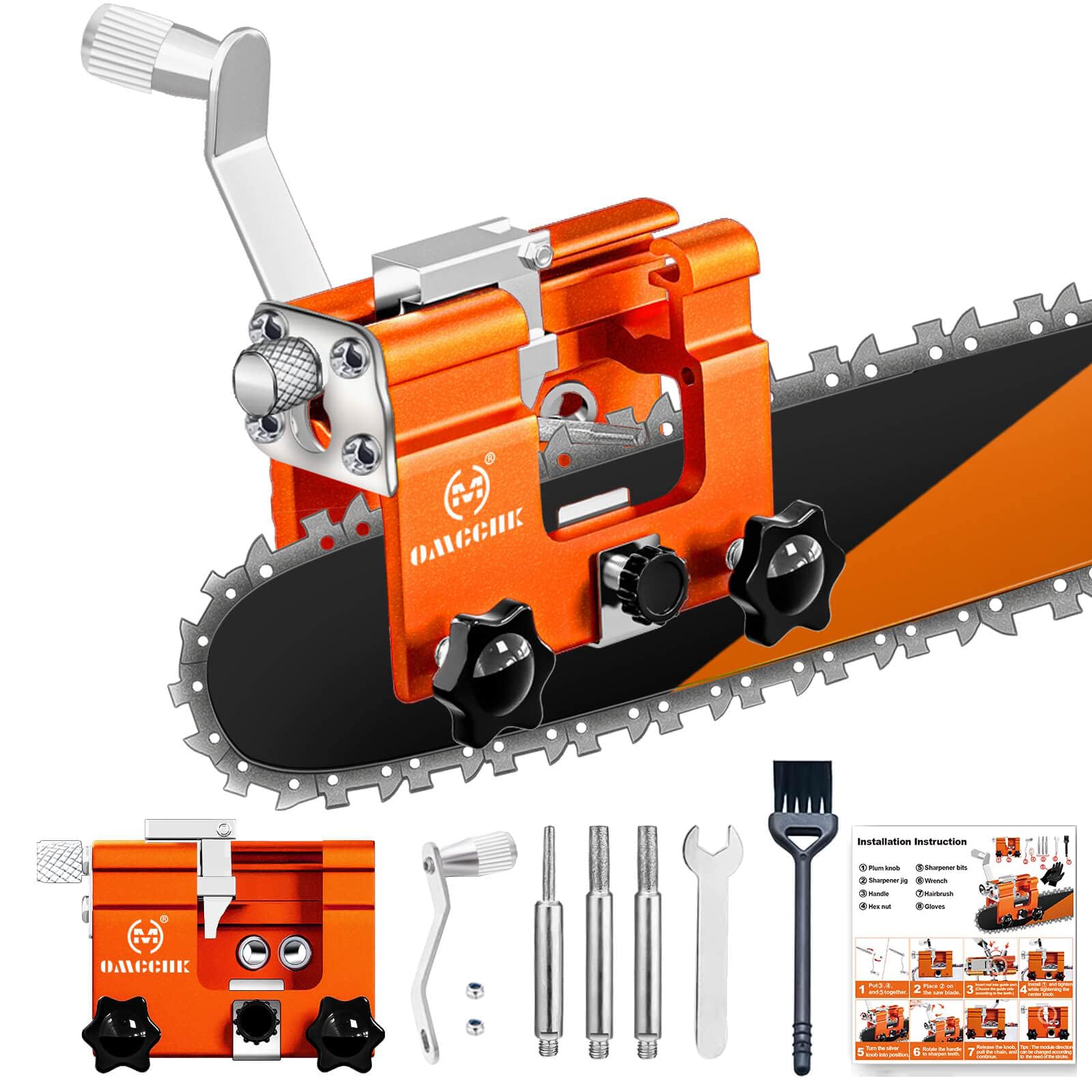 Portable Chainsaw Sharpener Kit with Grinding Stone - for Garden & Lumber Work