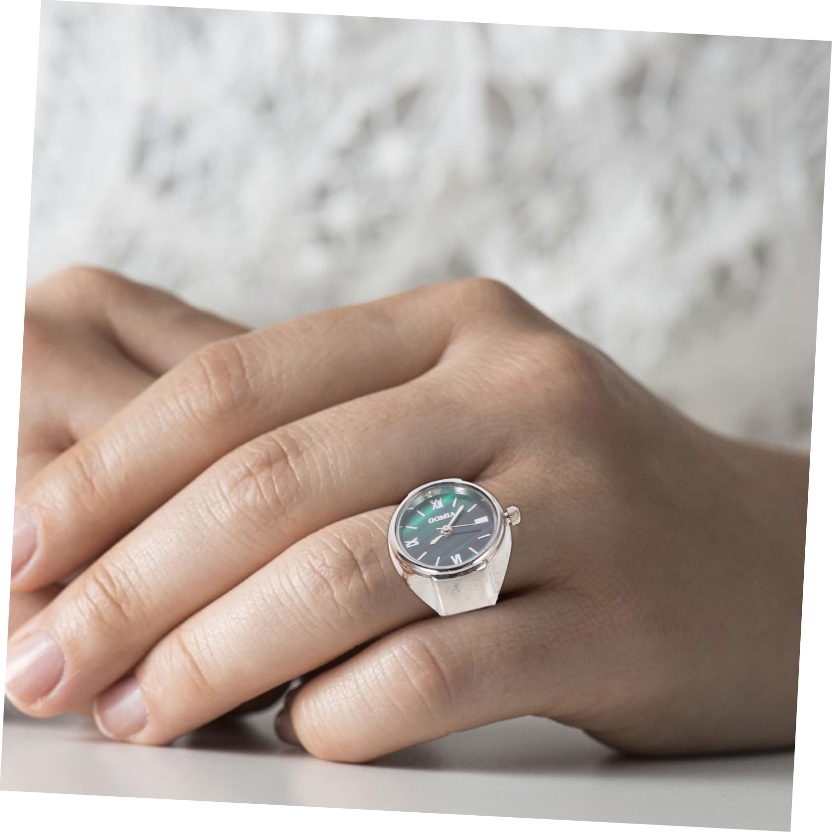3 Pcs Mini Ring Watch - Stylish Digital Finger Watch for Men & Women - Stainless Steel Fashion Rings with Glass Display - Perfect for Graduation Gifts, Casual Wear & Unique Accessories