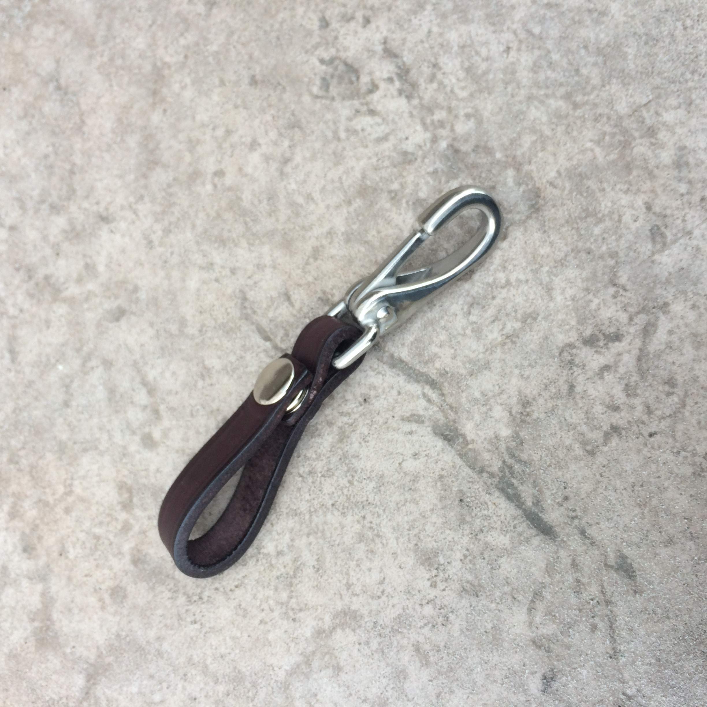 Handmade Leather Keychain Lanyard - Customizable Boxwood & Mum Design, Detachable Key Ring Organizer for Men | Perfect Father's Day Gift, Office Keys, Travel & Everyday Carry | Amish Crafted in USA