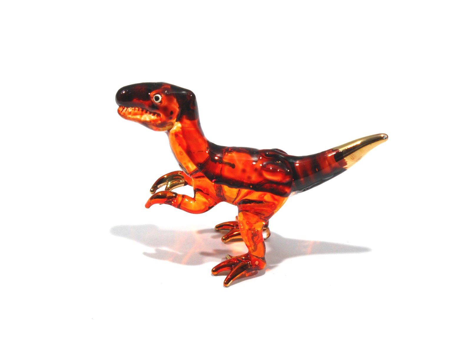 Handmade Mini T-Rex Glass Dinosaur Figurine - Jurassic Decor Gift