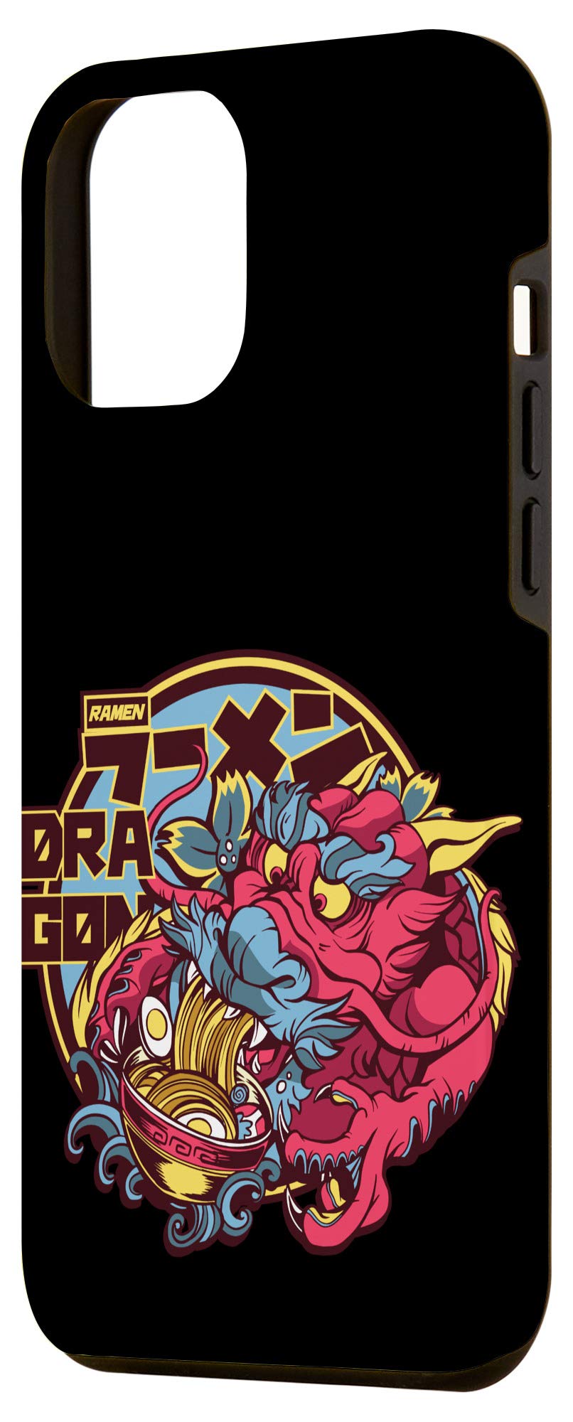iPhone 12 Pro Max Case - Chinese Dragon Design Ramen Noodle Egg Bowl Phone Cover | Protective Slim Fit Shockproof Case for Men Women | Perfect Gift for Anime Lovers, Foodies & Tech Enthusiasts