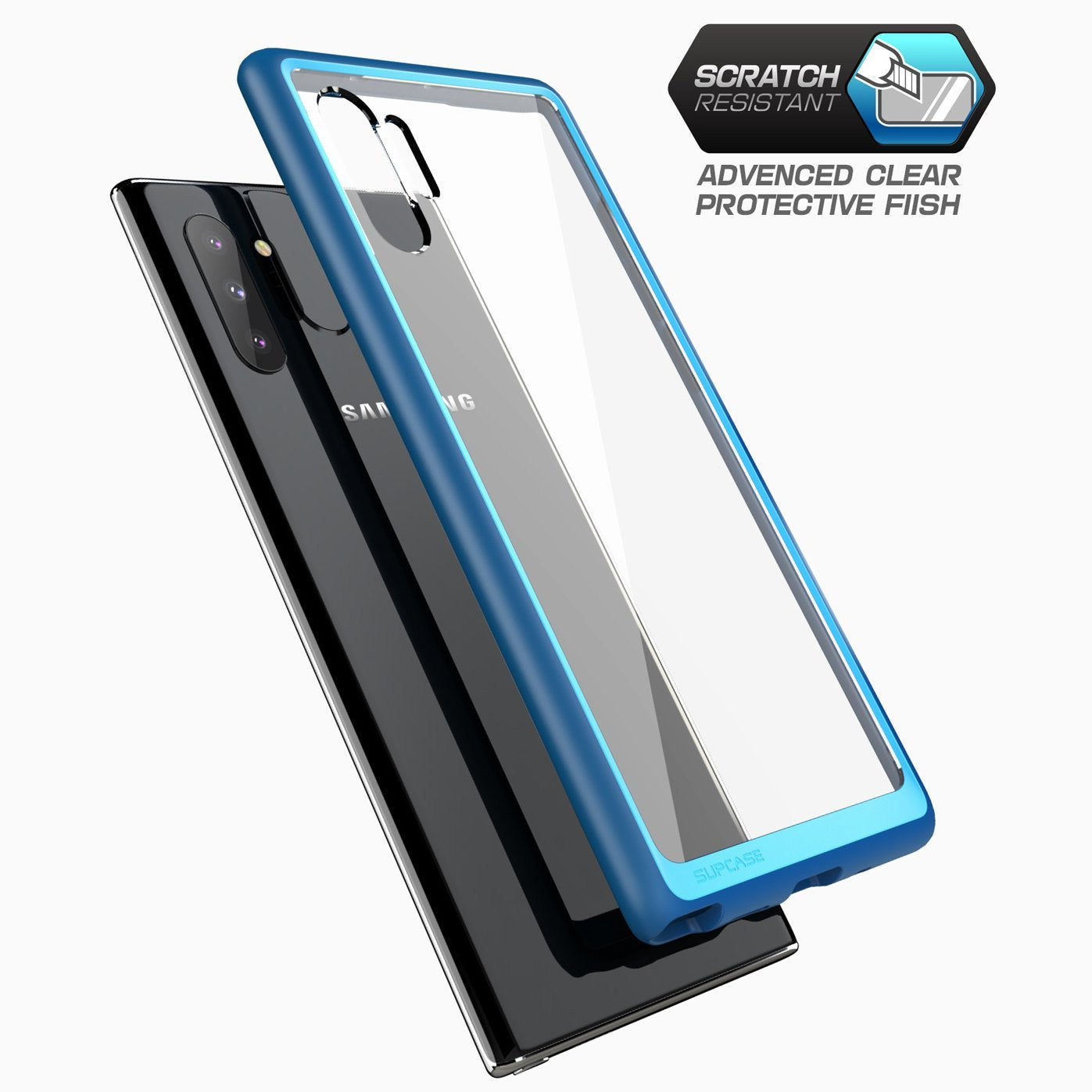 Samsung Galaxy Note 10 Clear Protective Case - Navy Blue Unicorn Beetle Style Slim Fit Cover | Perfect for Everyday Use, Office Work & Travel Protection