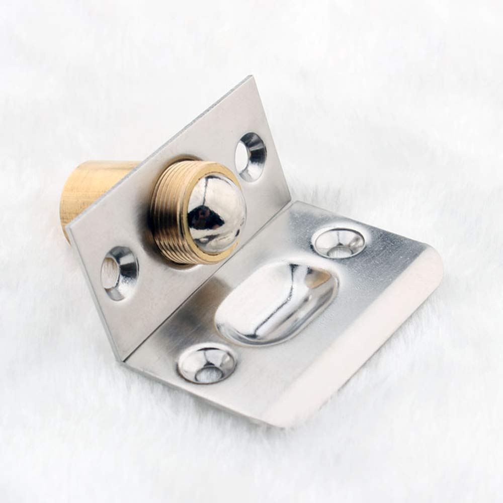 Stainless Steel Adjustable Door Ball Catch 4 Pack - Brushed Satin Finish for Closet, Cabinet & Kitchen Doors | Secure & Smooth Closing Hardware | Perfect for Home, Office & RV Use