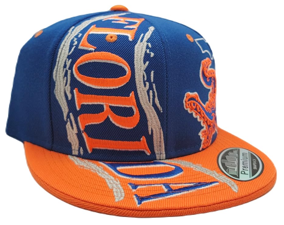 Premium Florida Gators Snapback Hat - Adjustable One Size Fits Most, Blue & Orange Embroidered Logo - Perfect for Game Day, Tailgating & Fan Apparel
