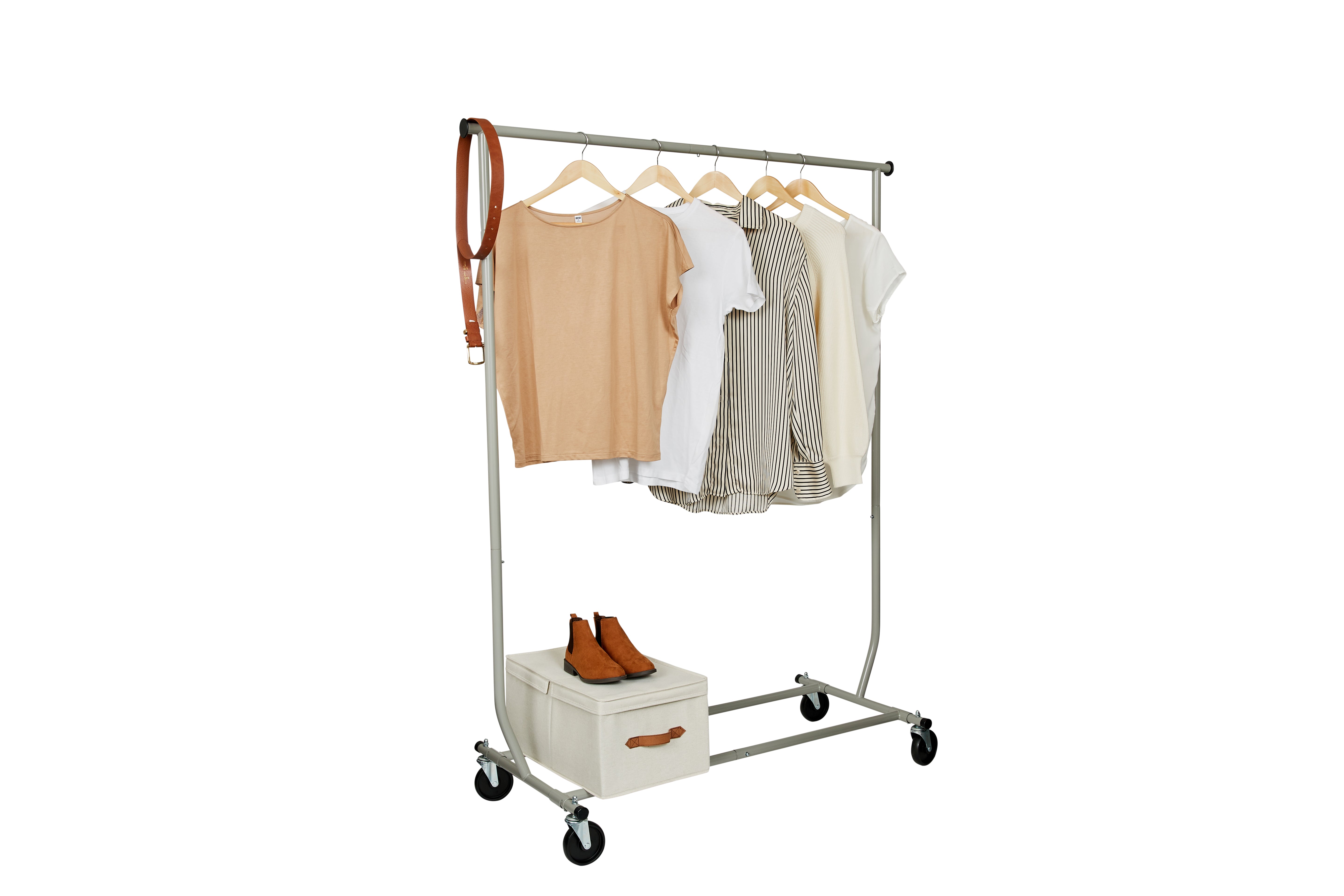 Heavy Duty Garment Rack with Wheels - Extra Sturdy Clothes Hanging Rack for Commercial Use, Large Capacity Clothing Rack for Retail Stores, Boutiques, and Home Organization