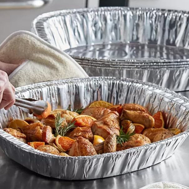 Extra Large Disposable Aluminum Turkey Roaster Pan - Durable & 100% Recyclable for Thanksgiving Baking & Roasting (Pack of 200) | Perfect for Holiday Meals, Large Gatherings & Catering Events