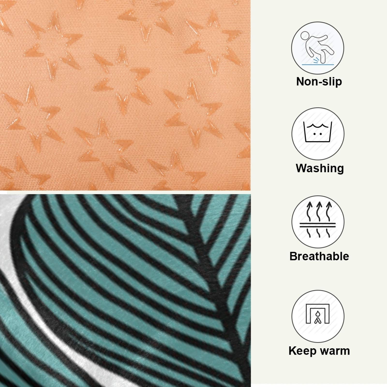 Tropical Leaves Print Rectangle Pet Bed - Ultra Soft & Comfortable Calming Dog Bed for Small & Medium Dogs & Cats, 24x18 Inch - Perfect for Living Room, Bedroom & Pet Travel