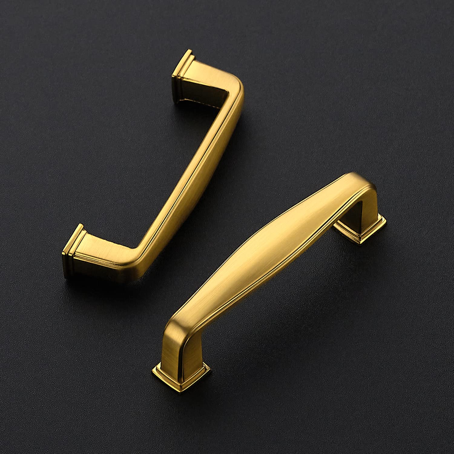 30 Pack Brushed Brass Cabinet Handles - 3 Inch Solid Kitchen Cabinet Pulls & Drawer Handles | Durable Cabinet Hardware for Kitchen, Bathroom, Wardrobe & Furniture (Set of 30)