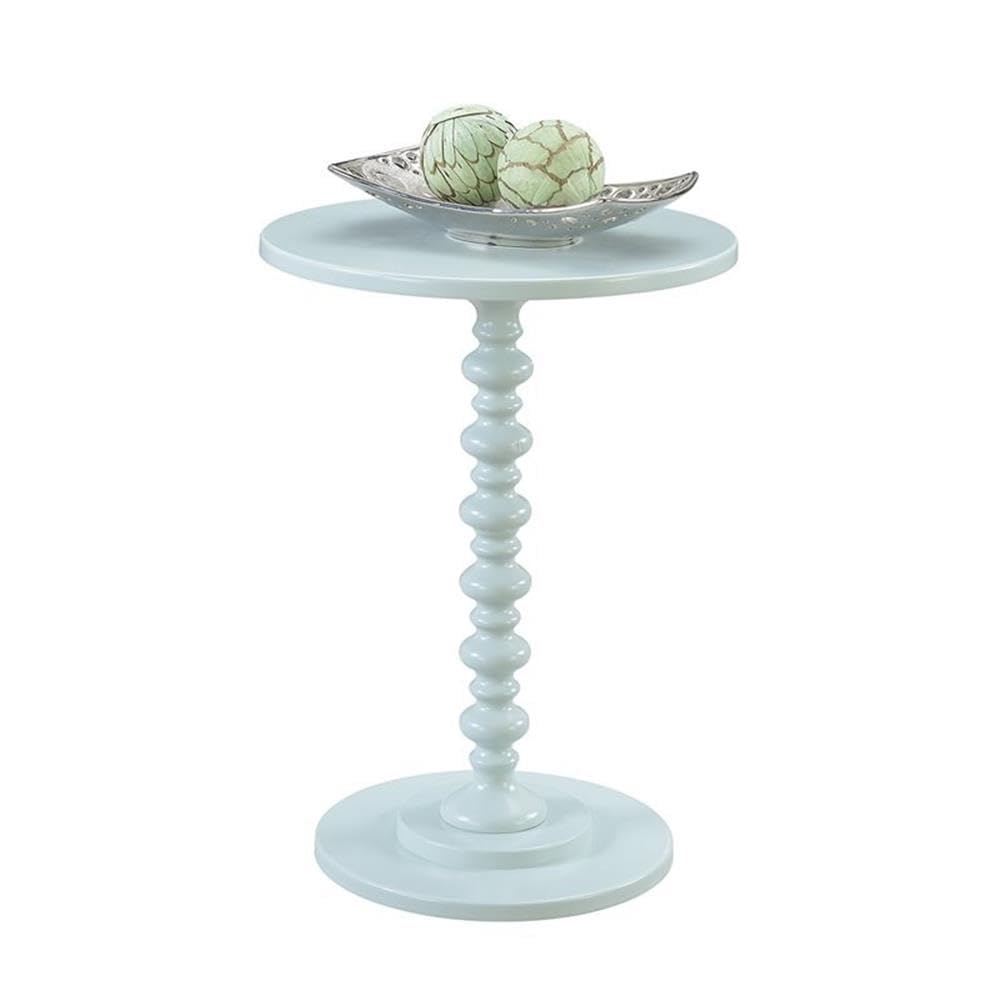 Home Square Palm Beach Spindle Side Table Set of 2 - Green Wood Finish End Tables for Living Room, Bedroom or Patio Decor