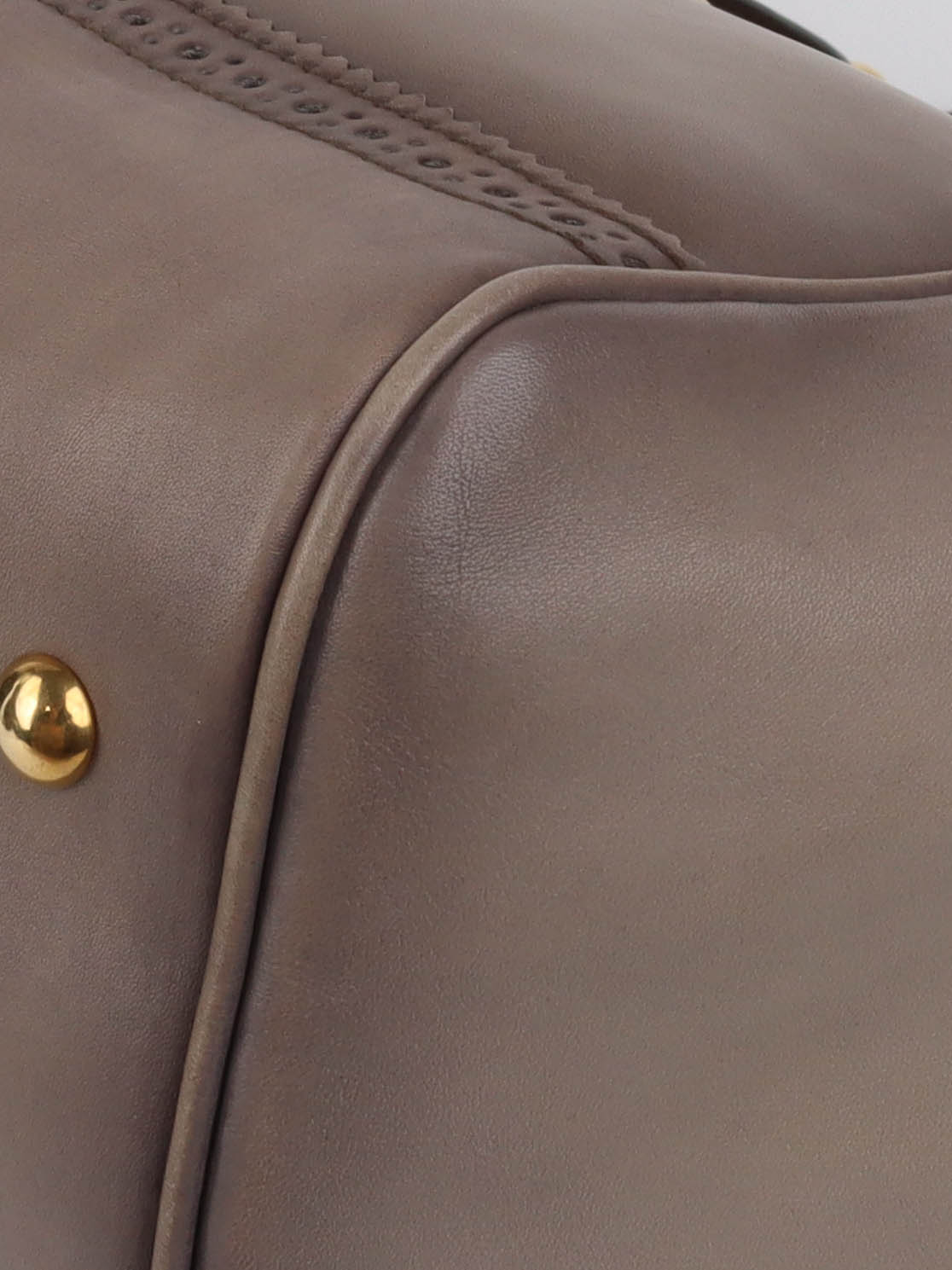 Gucci Taupe Duilio Brogue Tote Bag for Women - Luxury Leather Handbag with Shoulder Strap - Perfect for Work, Travel & Everyday Use
