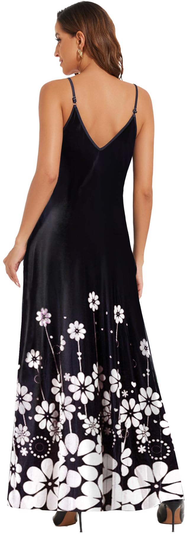 **Shengfan Plus Size Maxi Dresses for Women - Flowy Loose Printed Sundress with Adjustable Straps & Pockets | African Beach Dress for Vacation, Summer, Casual Wear**