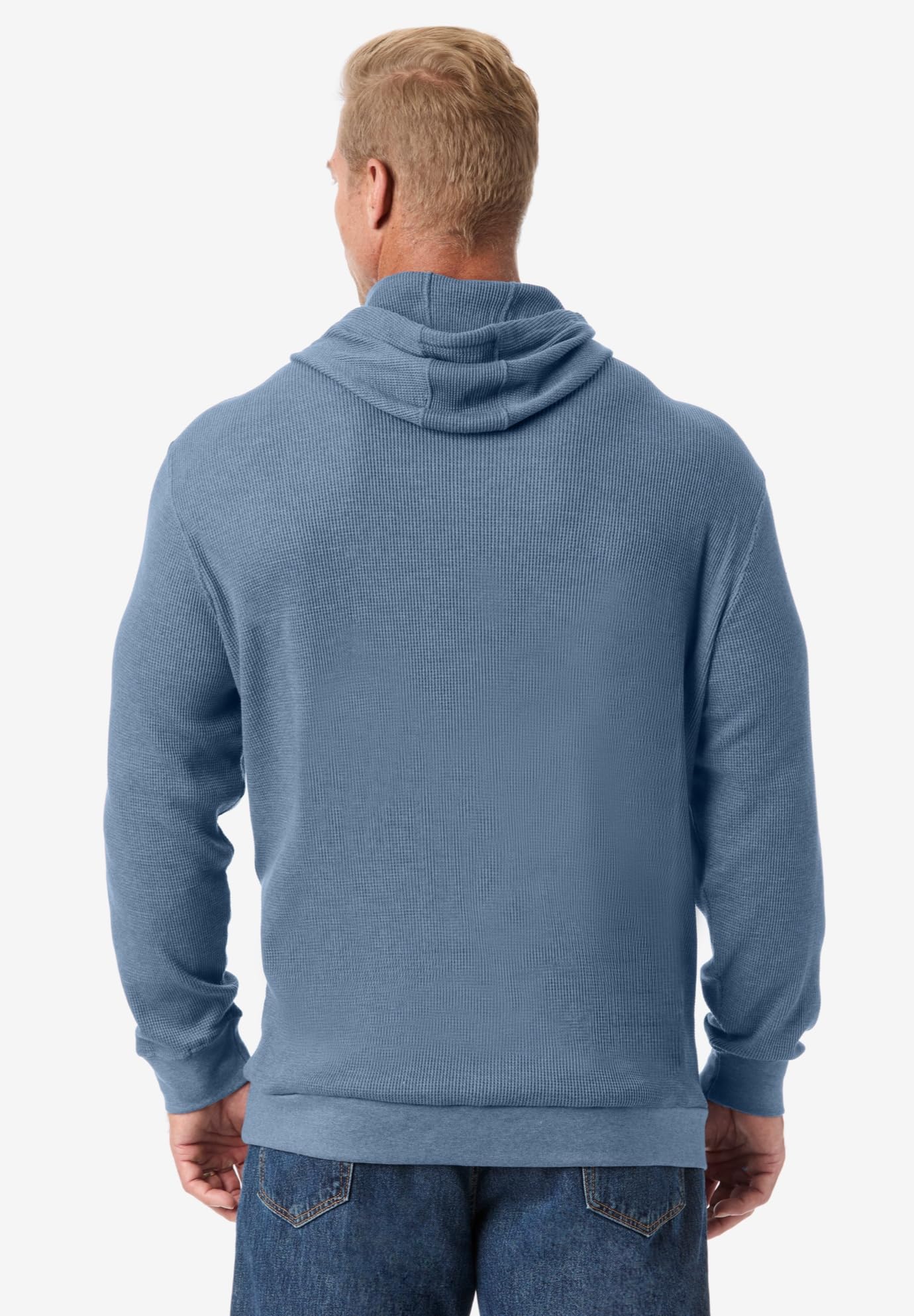 KingSize Men's Big & Tall Waffle-Knit Thermal Hoodie - Warm Winter Pullover for Cold Weather - Perfect for Outdoor Activities, Camping & Casual Wear