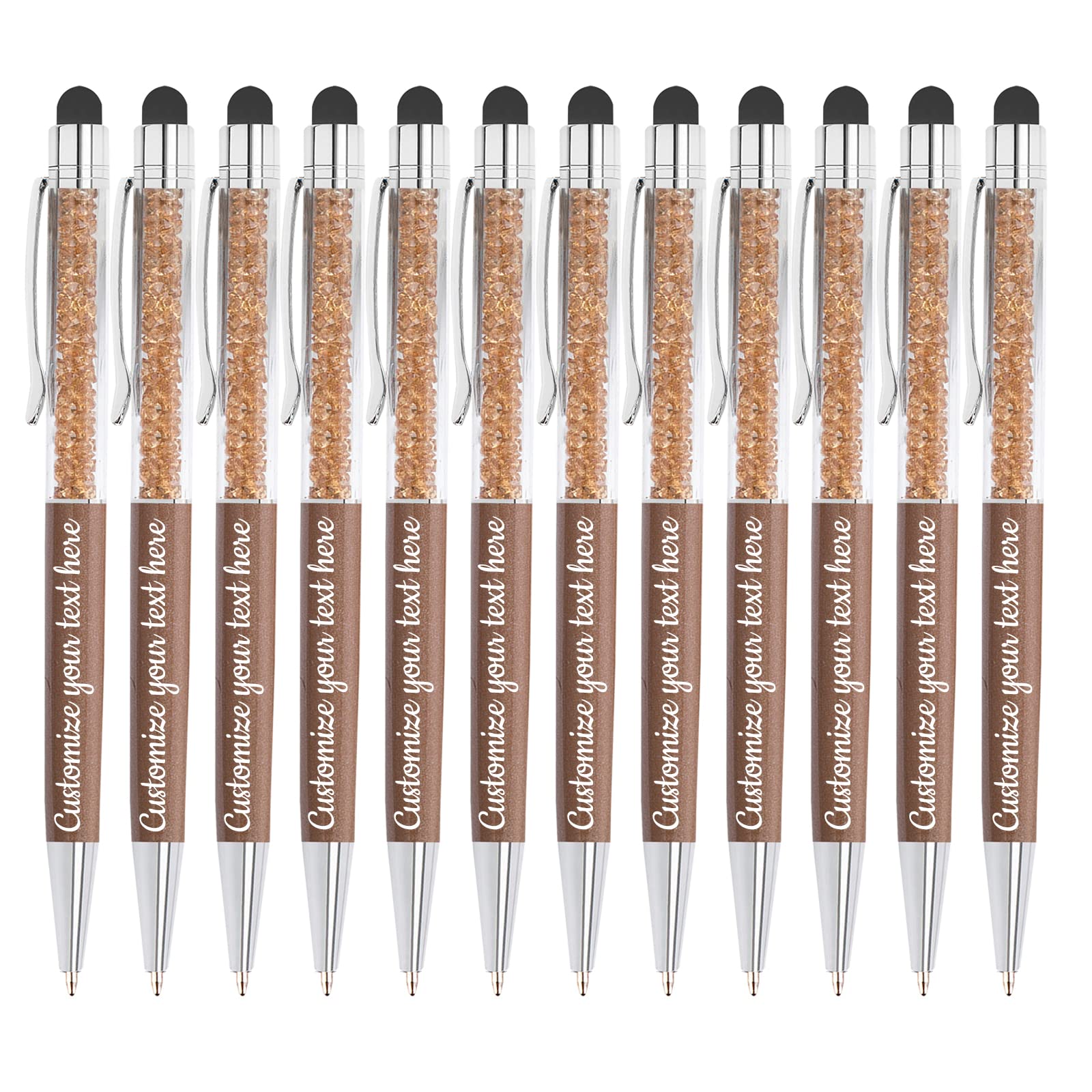 Custom Engraved Ballpoint Pens Bulk - Personalized Name & Message Stylus Pens for Business, Office, Graduation, Christmas & Birthday Gifts (Men & Women) - Perfect for Corporate Events, Promotions & Thoughtful Present Giving