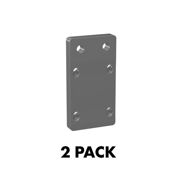2-Pack Raked Bottom Rail Mounting Plates - 45mm x 85mm x 9mm - Heavy Duty Brackets for Fence & Deck Installation