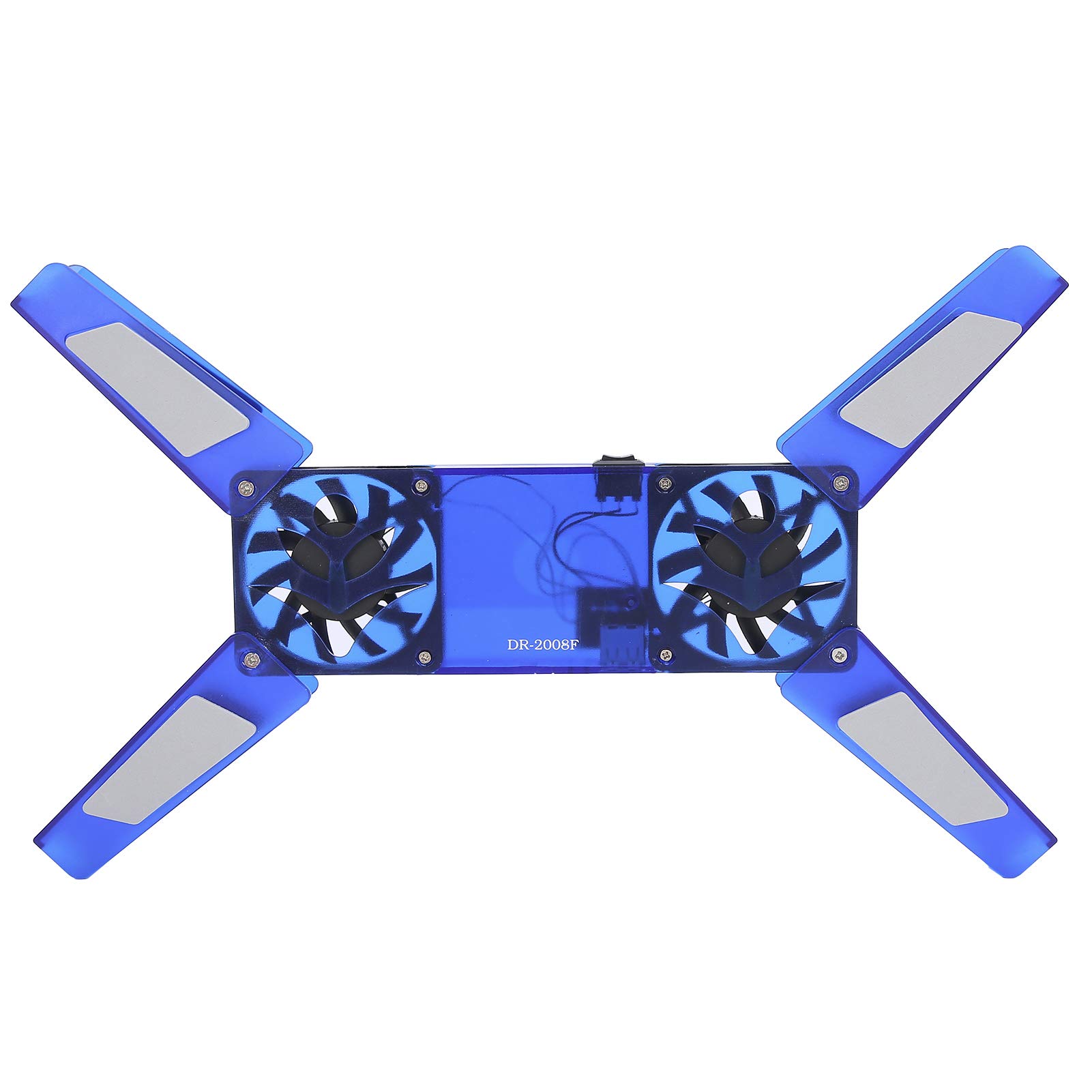 Laptop Cooling Stand with 2 Fans, Foldable USB-Powered Laptop Cooler Pad, Blue Computer Cooling Fan for Enhanced Performance and Gaming