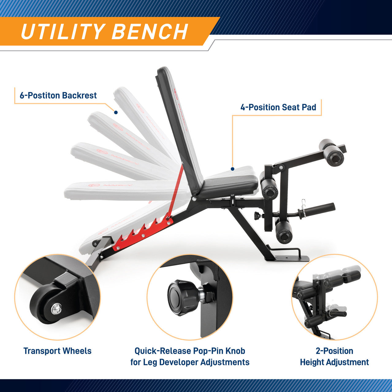 Marcy Power Cage System with Adjustable Weight Bench SM-7393 - Home Gym Equipment for Strength Training & Bodybuilding | Perfect for Garage & Home Workouts