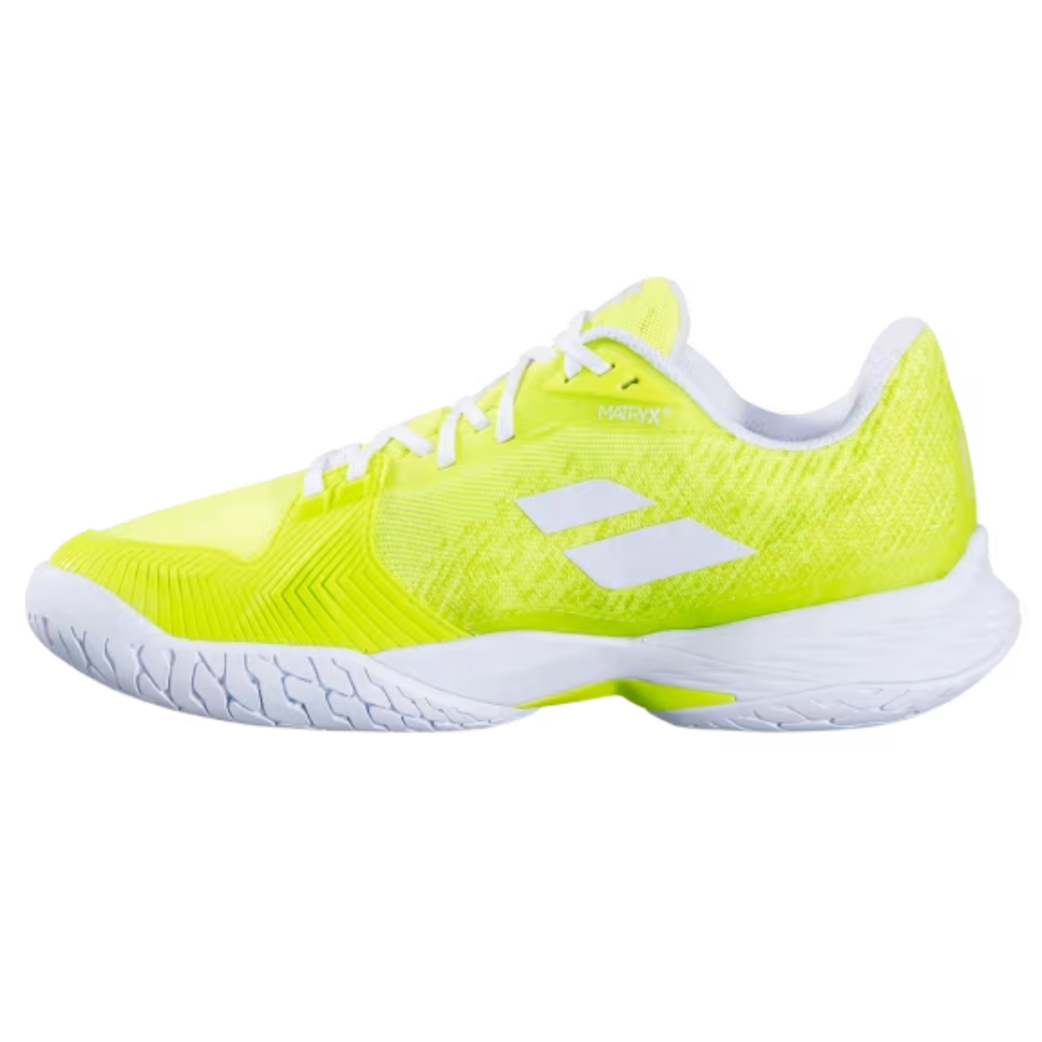 Babolat Jet Mach Women's Pickleball Shoes - Lightweight & Supportive Court Shoes for Women in Fluo Yellow/White | Perfect for Pickleball, Tennis & Indoor Sports