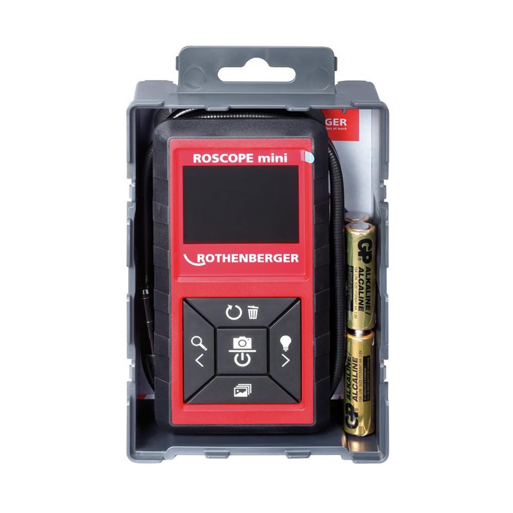 Rothenberger ROSCOPE Mini Inspection Camera - 5.5mm Waterproof Endoscope with 6 LED Lights & 3.5m Cable - Perfect for Plumbing, HVAC, Automotive & Home Repairs