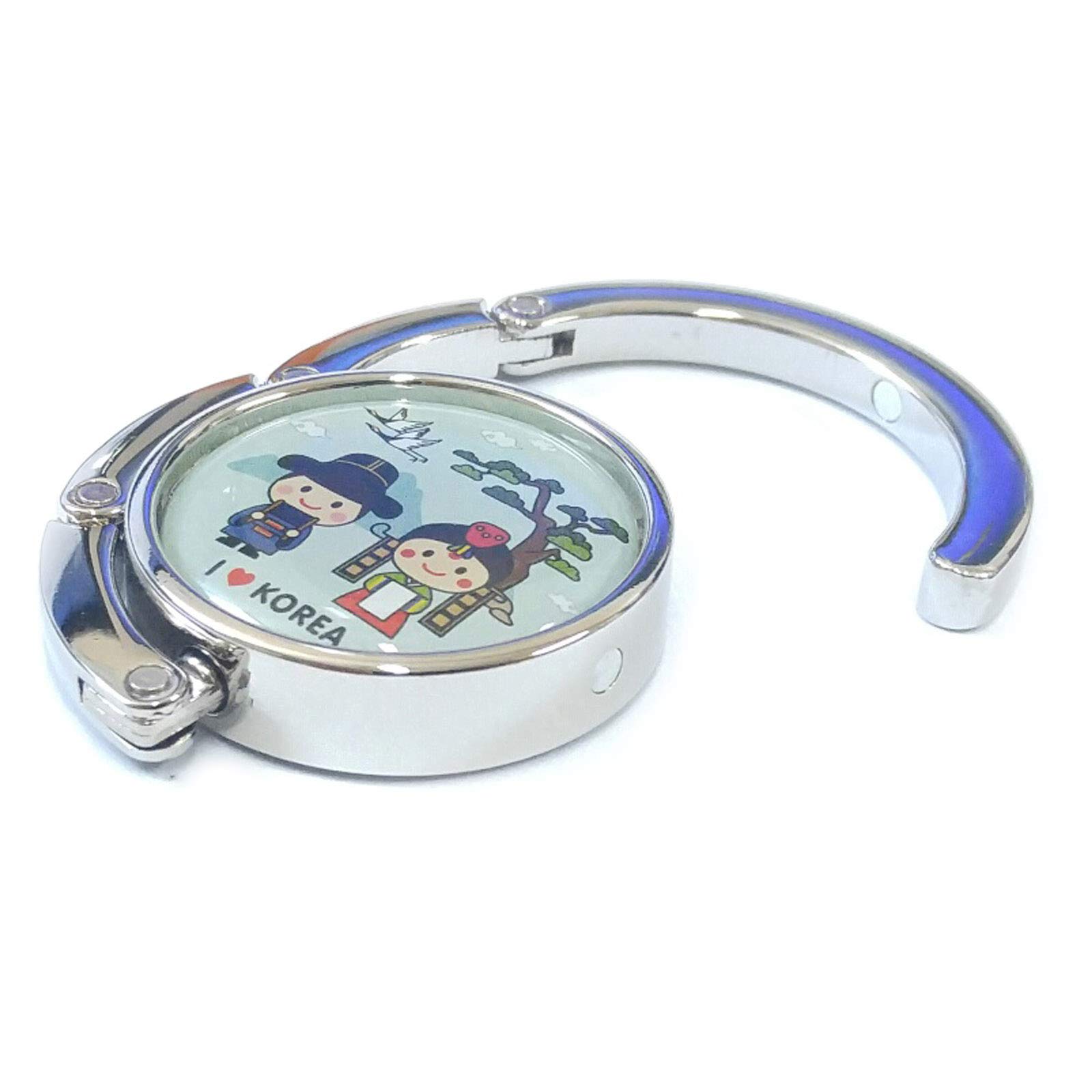 Foldable Purse Hook - Portable Handbag Hanger for Table, Korean Traditional Design - Perfect for Restaurants, Travel, and Home Storage (Newlyweds Gift Idea)