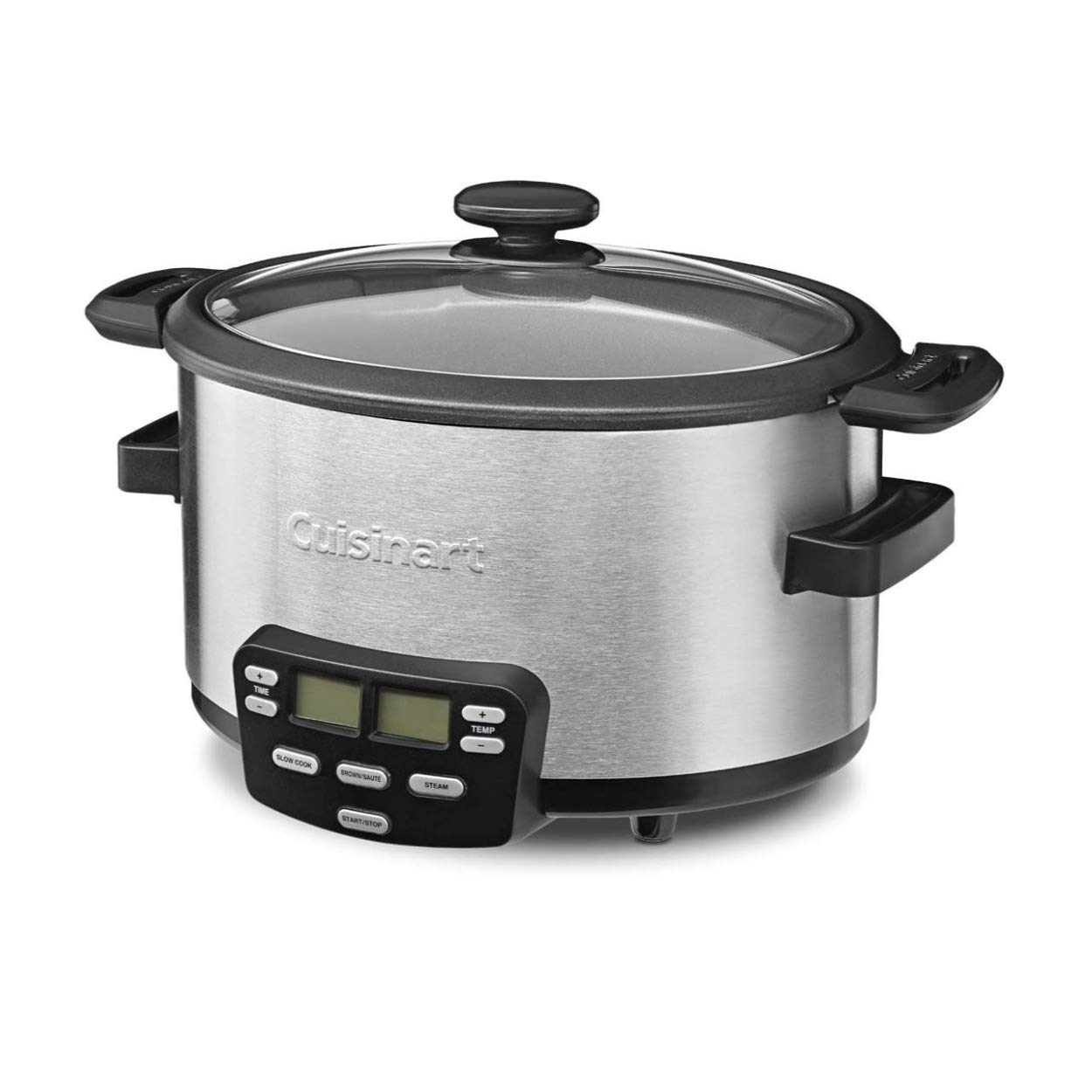 Cuisinart MSC-400 3-in-1 Multi-Cooker - 4-Quart Slow Cooker, Steamer & Sauté Pan with Browning Function (Silver) | Perfect for Family Dinners, Meal Prep & Healthy Cooking