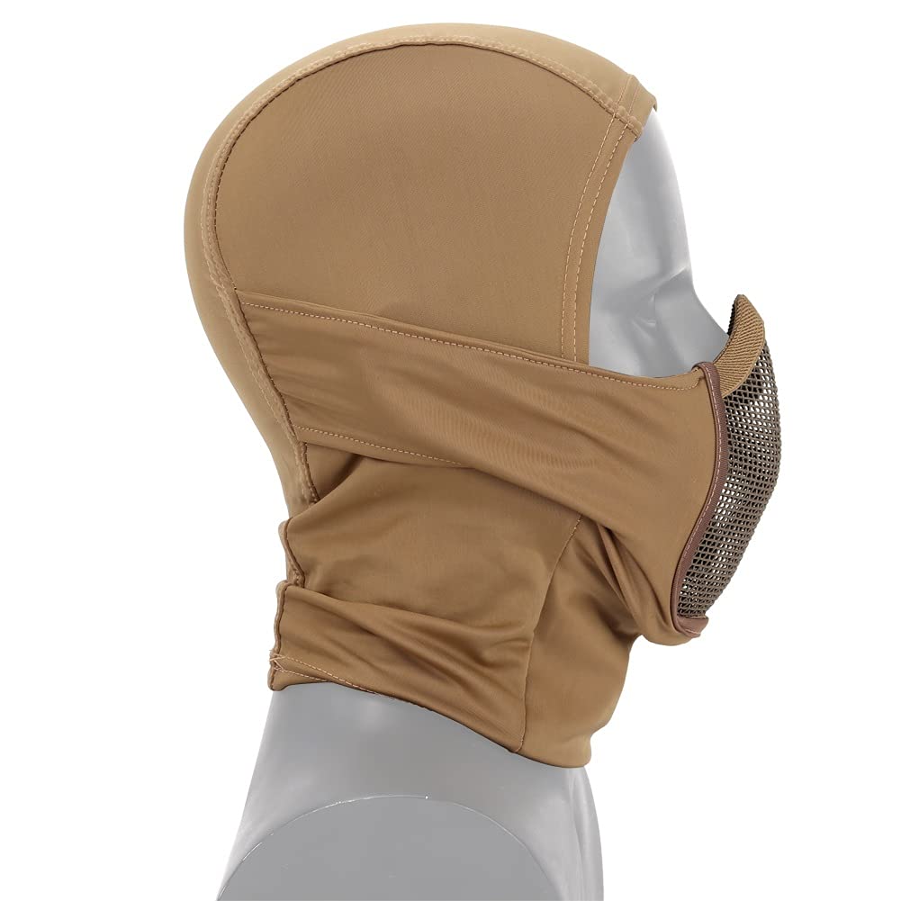 KODENOR Half Face Mask - Tactical Airsoft & Paintball Protective Gear, Hunting Balaclava with Mesh Design for Outdoor Sports & Military Training