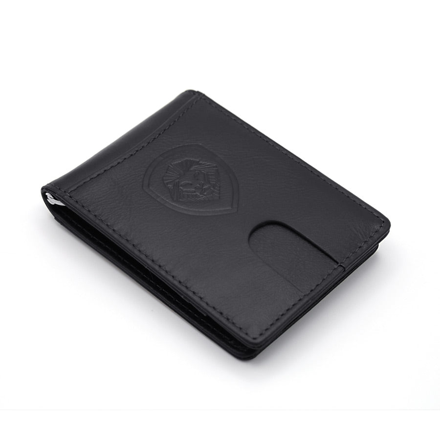Premium Black Leather Foldable Wallet for Men - Slim RFID Blocking Bifold Wallet with Money Clip - Perfect for Everyday Use, Travel & Business