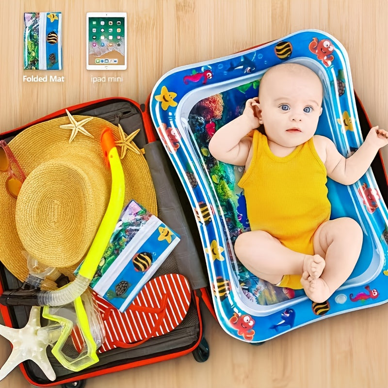 AquaAdventure Waterproof Baby Tummy Time Mat - Soft Play Mat for Infants & Newborns - Sensory Development Activity Gym for Crawling & Learning - Perfect for Nursery, Daycare & Home Playtime