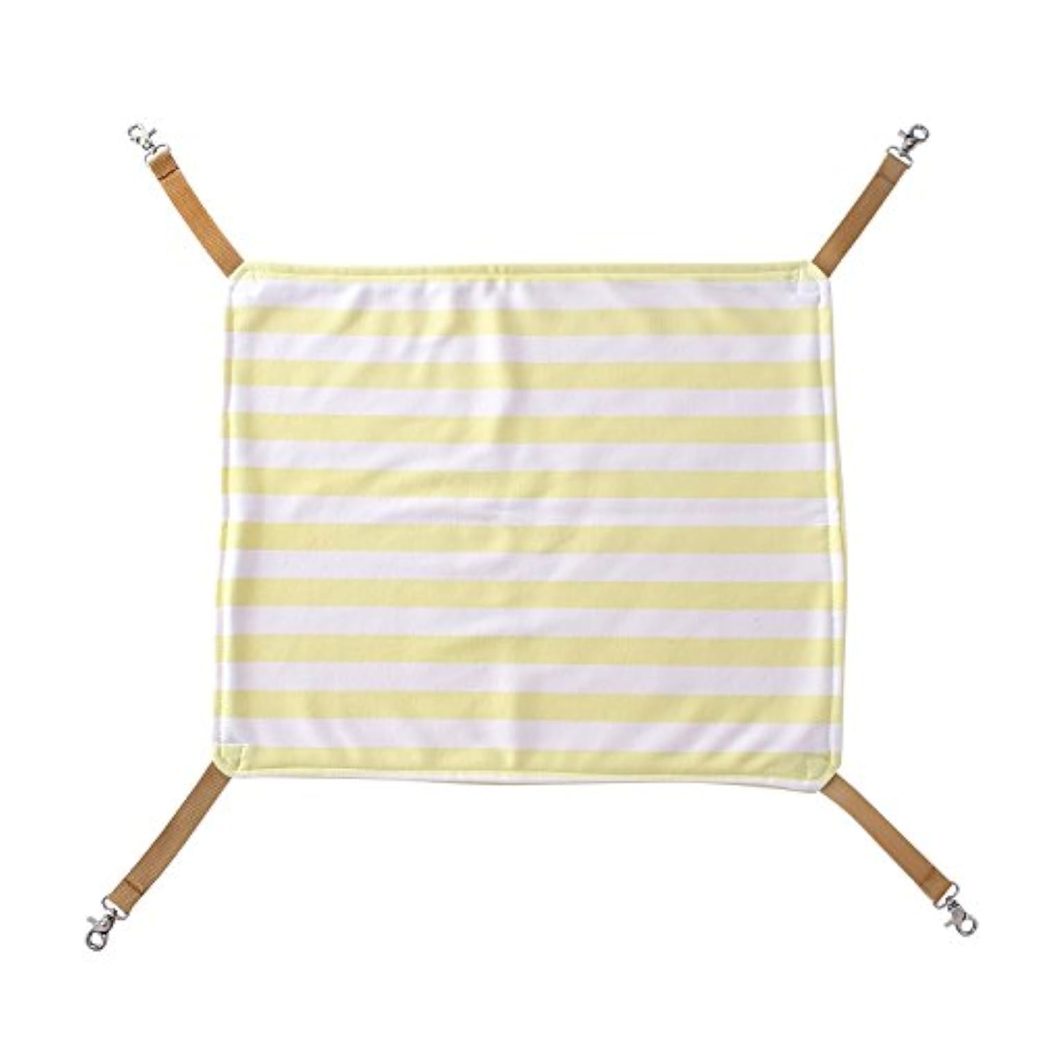 Premium Cat Hanging Bed Hammock - Soft & Comfy Pet Swing Bed for Small Animals - Ferret, Kitty, Puppy, Bunny - Large Size in Yellow - Perfect for Cages, Play Areas & Relaxation
