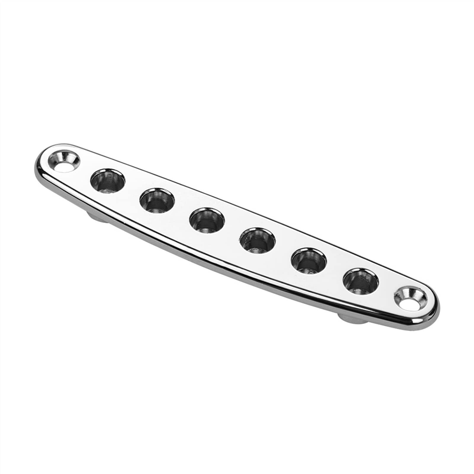 Electric Guitar Bridge Parts - Metal String Through Body Ferrules & Bushing Plate for Guitar Replacement (Silver) | Perfect for DIY Guitar Repair, Upgrades & Custom Builds
