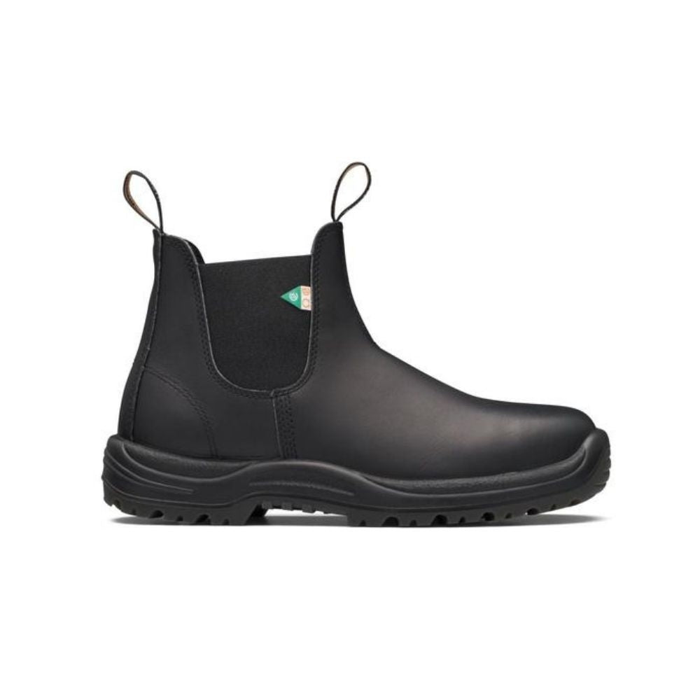 Blundstone 163 Black Unisex Steel Toe Slip-On Work Boots - Safety Shoes for Construction, Warehouse & Outdoor Work