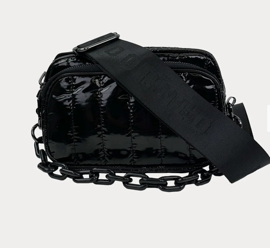 Ahdorned Ramona Quilted Liquid Nylon Crossbody Bag for Women - Stylish Shoulder Purse with Adjustable Strap, Perfect for Work, Travel & Everyday Use