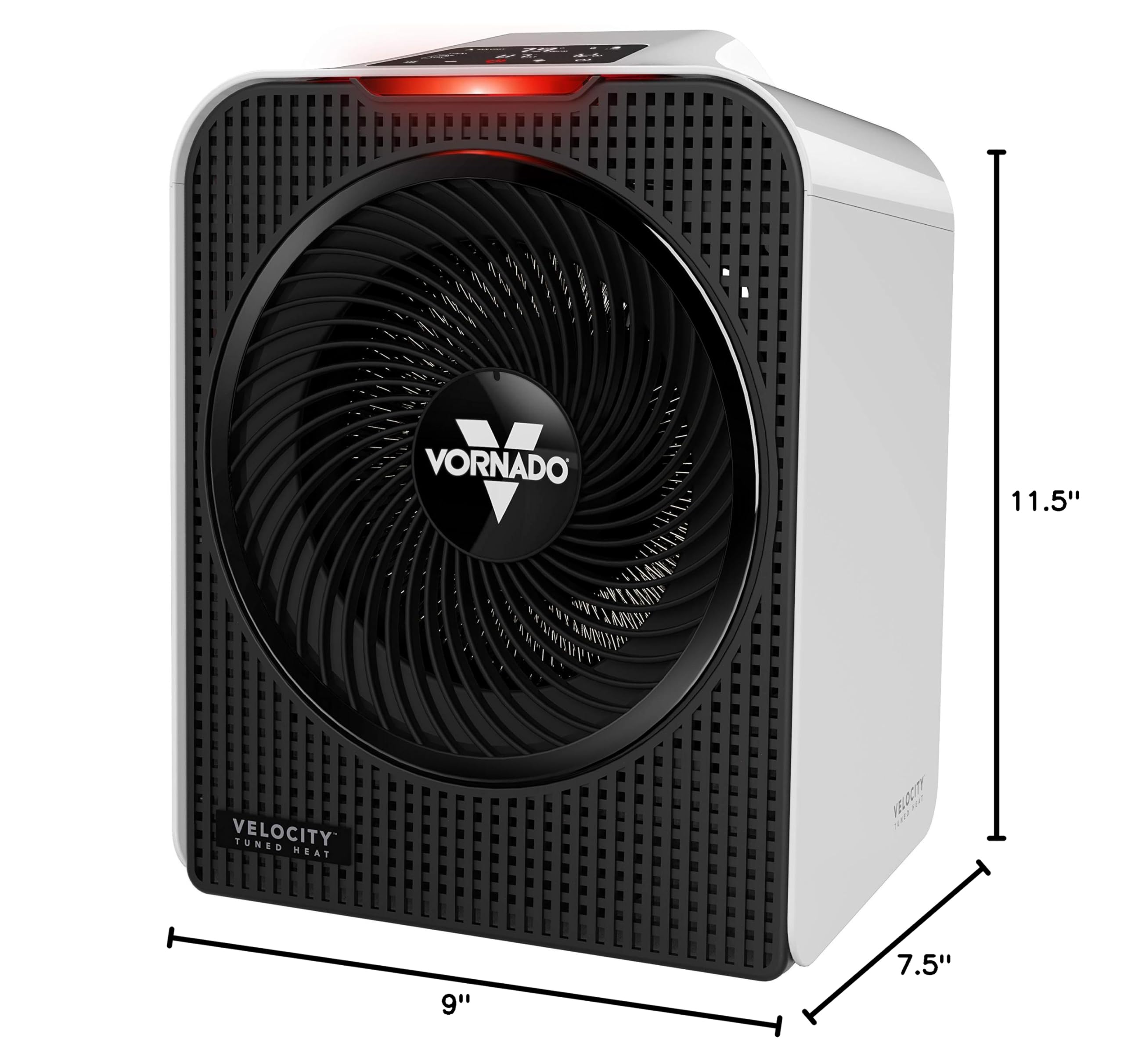 Vornado Velocity 5 Large Whole Room Space Heater - Auto Climate Control, Adjustable Timer, Overheat Protection - White Electric Heater for Bedroom, Office & Home Use