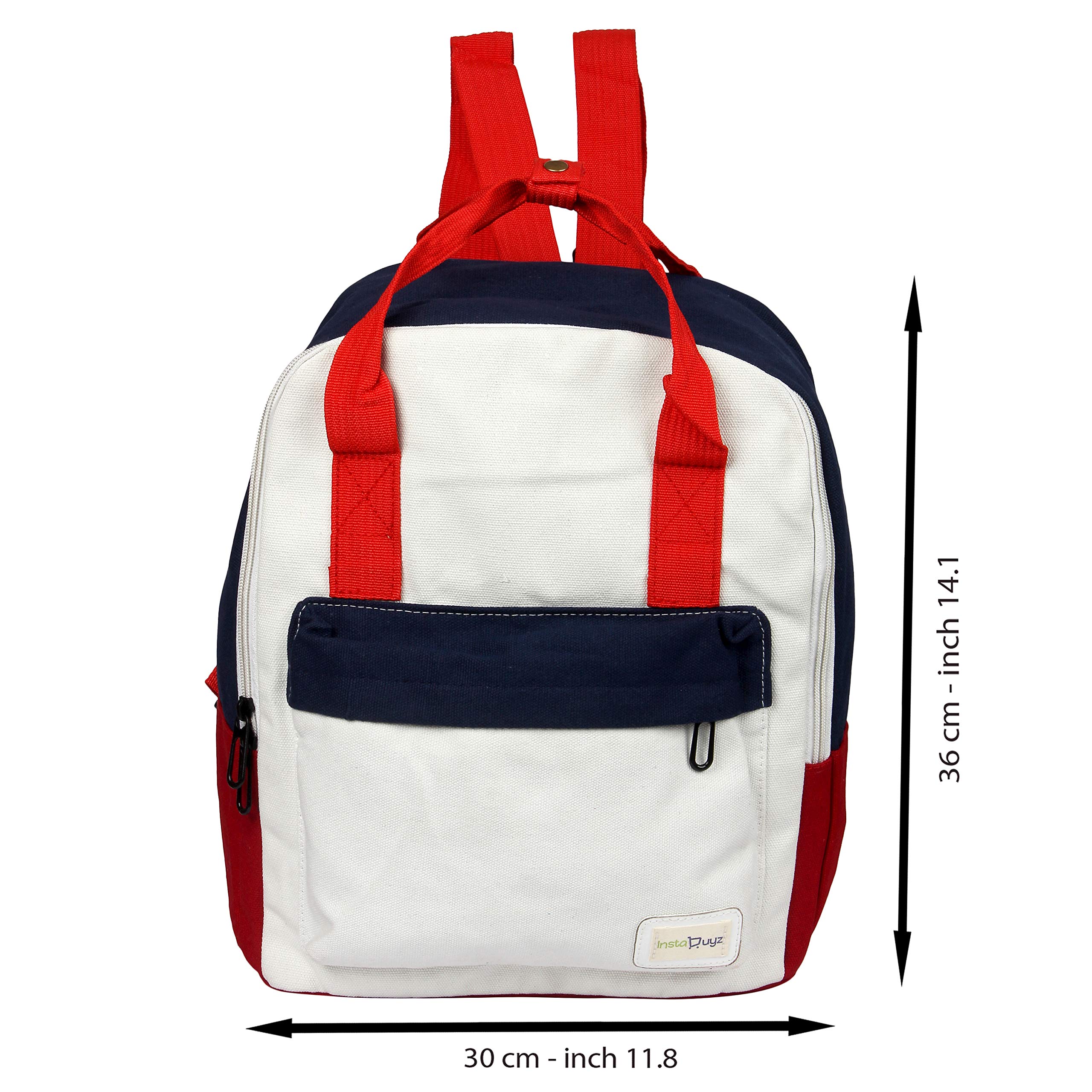 INSTABUYZ Lightweight Fabric Backpack for School, College & Office - Durable Unisex Bookbag for Boys & Girls - Perfect for Daily Use, Travel & Outdoor Activities