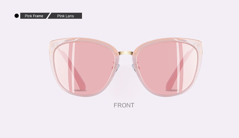 Aofly Women's Polarized Cat Eye Sunglasses with Alloy Frame - UV Protection, Fashionable & Lightweight for Driving, Beach & Outdoor Activities