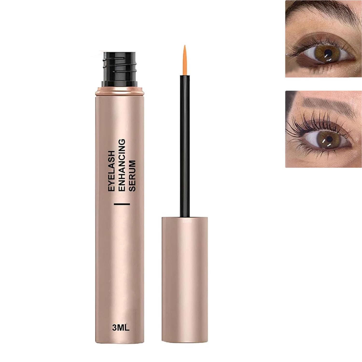 Maya London Eyelash Growth Serum - Natural Lash Enhancer for Longer, Thicker Lashes - Vegan & Crucial Oil-Free Formula (1pc) - Perfect for Nighttime Lash Care & Special Occasion Makeup