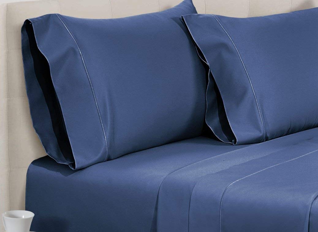 Premium 800 Thread Count 100% Egyptian Cotton 4-Piece Deep Pocket Sheet Set - Fits Mattresses 18