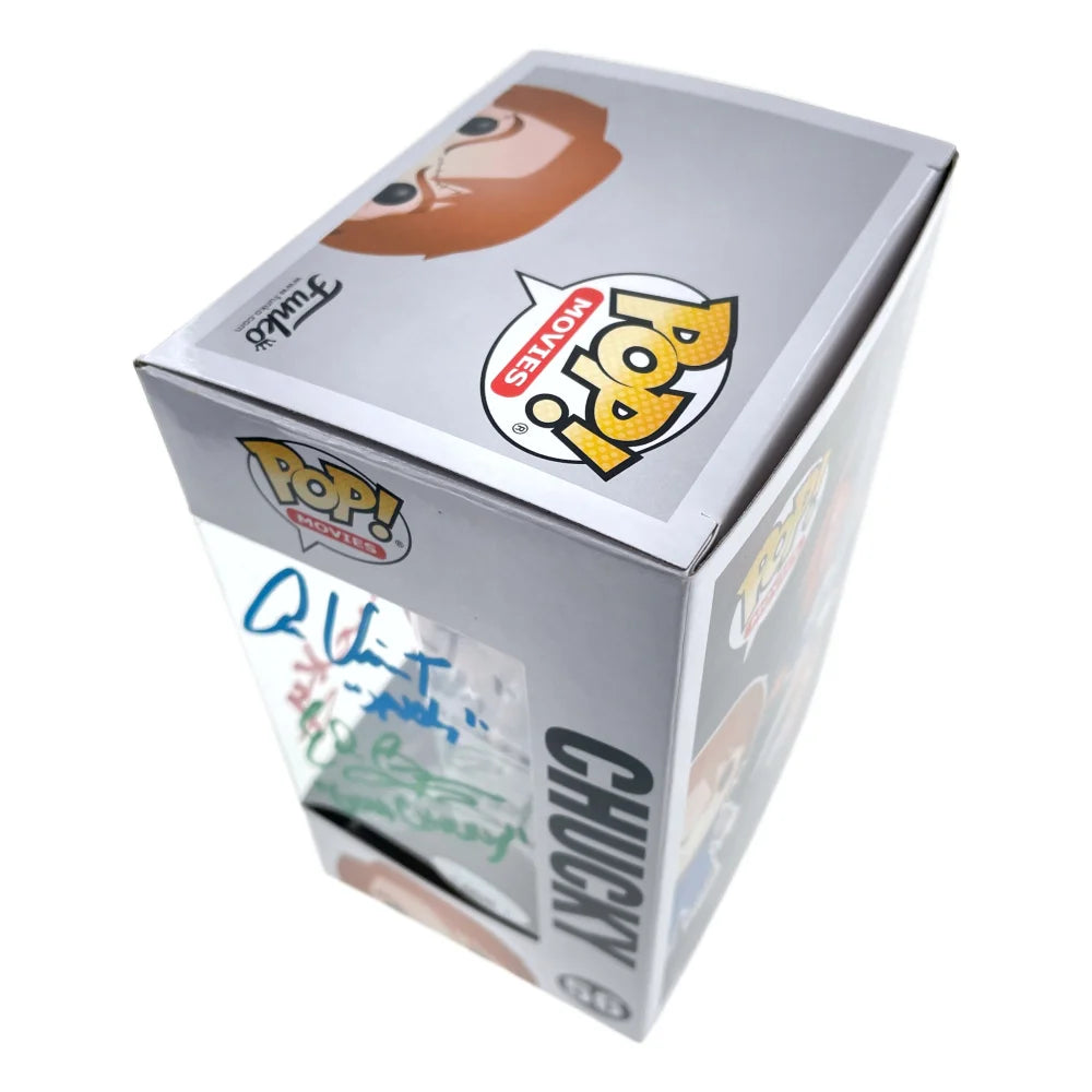 Chucky Funko Pop #56 Signed by Ed Gale, Alex Vincent & Edan Gross - JSA COA Authenticated - Child's Play Horror Collectible - Perfect for Horror Fans & Movie Memorabilia Collections