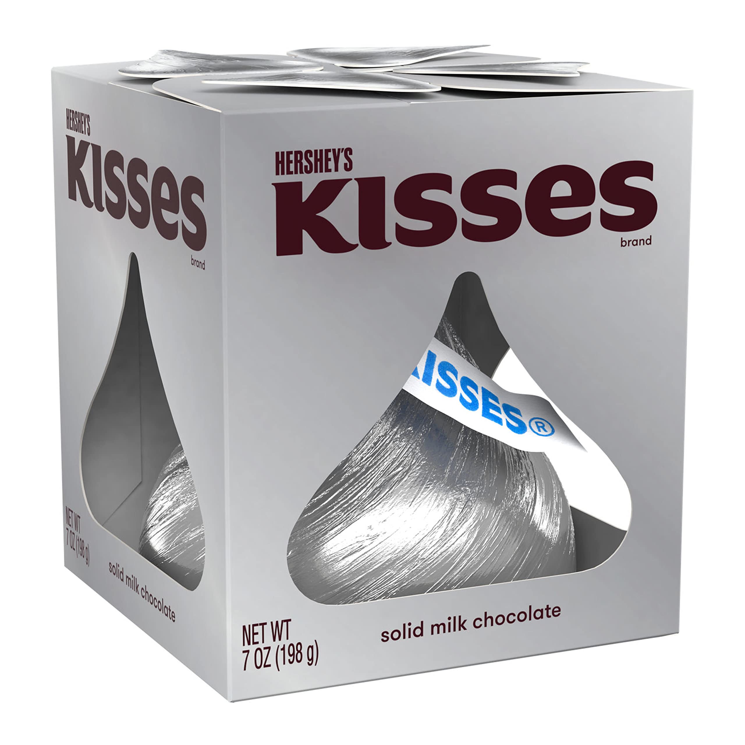 HERSHEY'S KISSES Solid Milk Chocolate Candy Gift Boxes - 7 oz (6 Count) - Perfect for Valentine's Day, Birthday Gifts & Party Favors